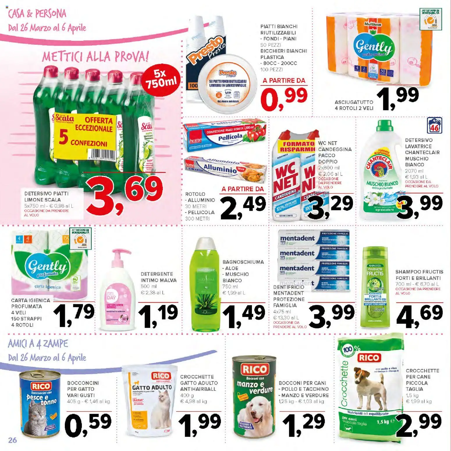Volantino Todis del 26.03.2026 | Pagina: 26 | Prodotti: Carta igienica, Pesce, Limone, Asciugatutto