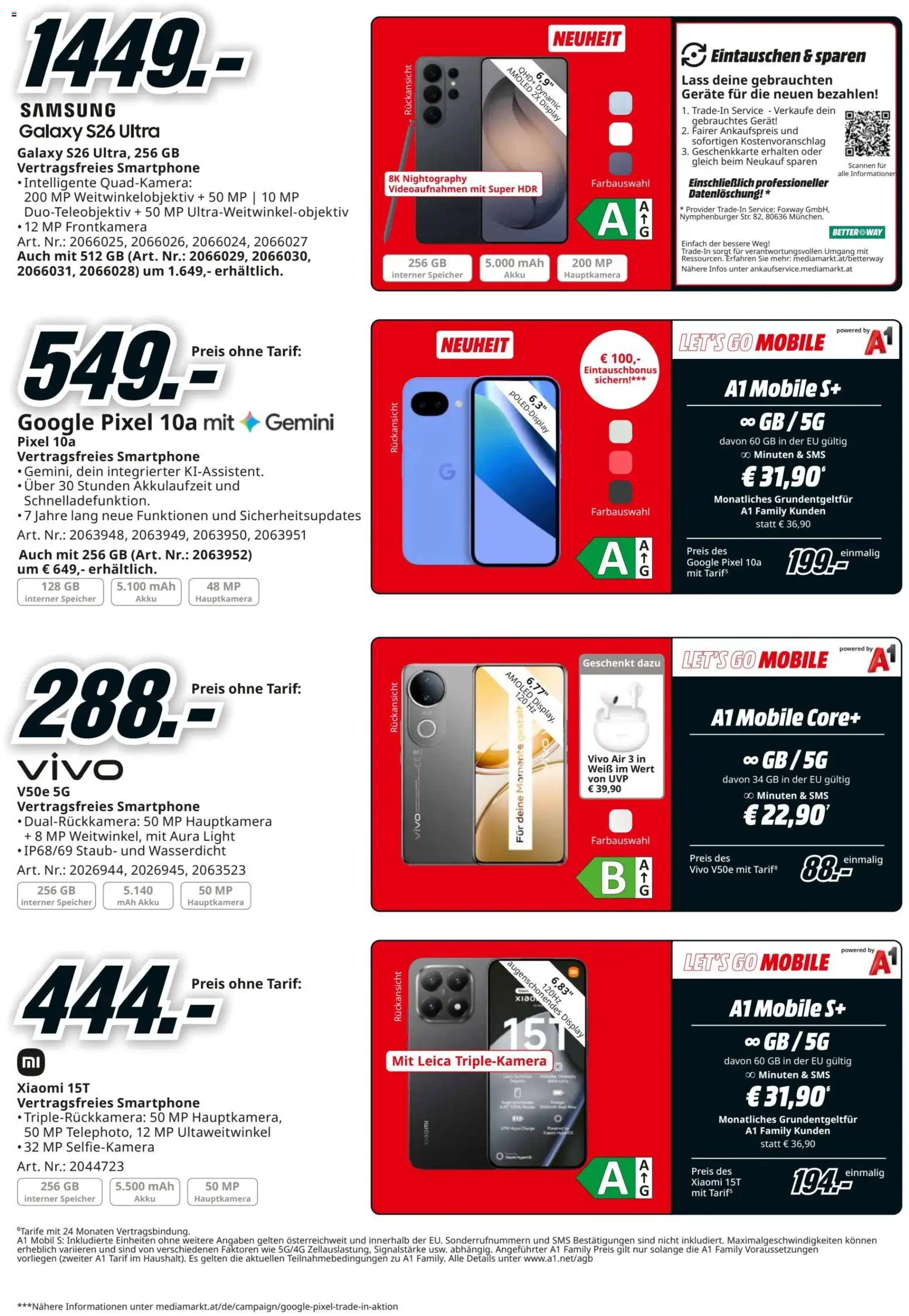 Media Markt Angebote gültig ab 22.03.2026 | Seite: 10 | Produkte: Smartphone, Samsung