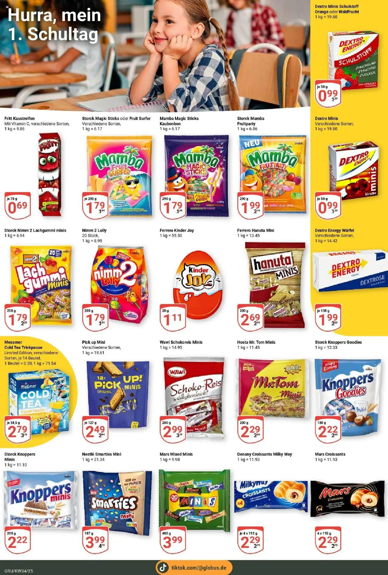 Globus prospekt Grünstadt	 - gültig ab dem 17.08.2025 | Seite: 14 | Produkte: Energy, Messmer, Twix, Knoppers