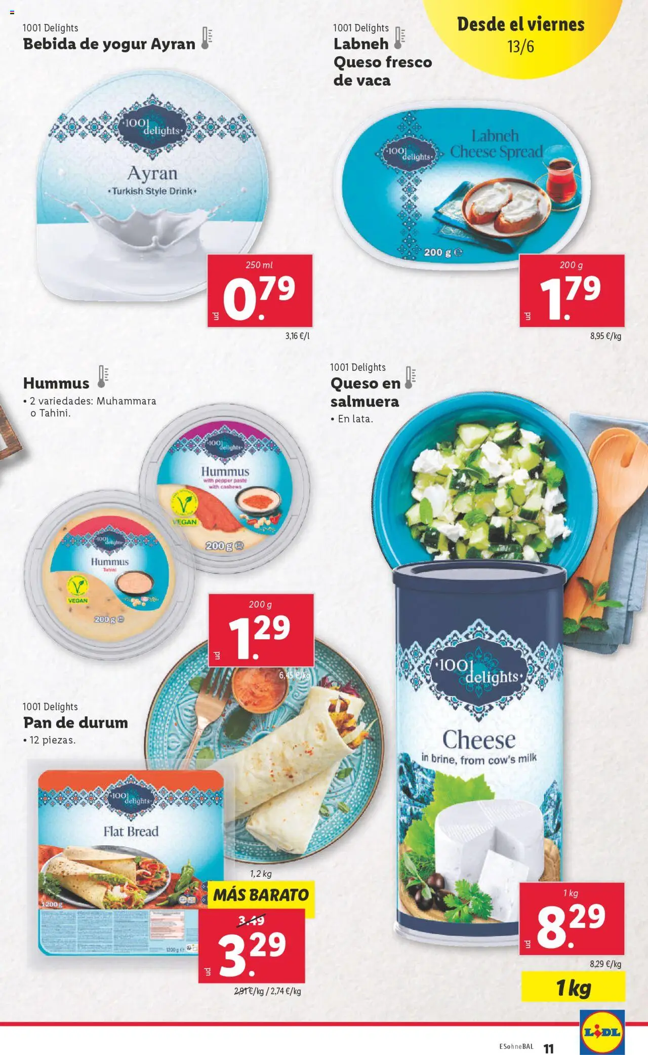 Lidl catálogo MAD │ válido desde el 09.06.2025 | Página: 21 | Productos: Queso, Pan, Queso fresco, Tahini