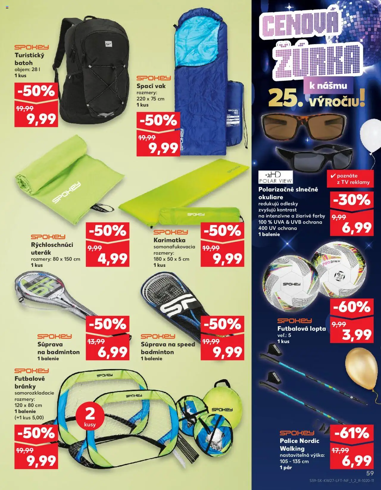 Nové Kaufland akcie – leták je platný od 03.07.2025 | Strana: 59 | Produkty: Tv, Batoh, Okuliare