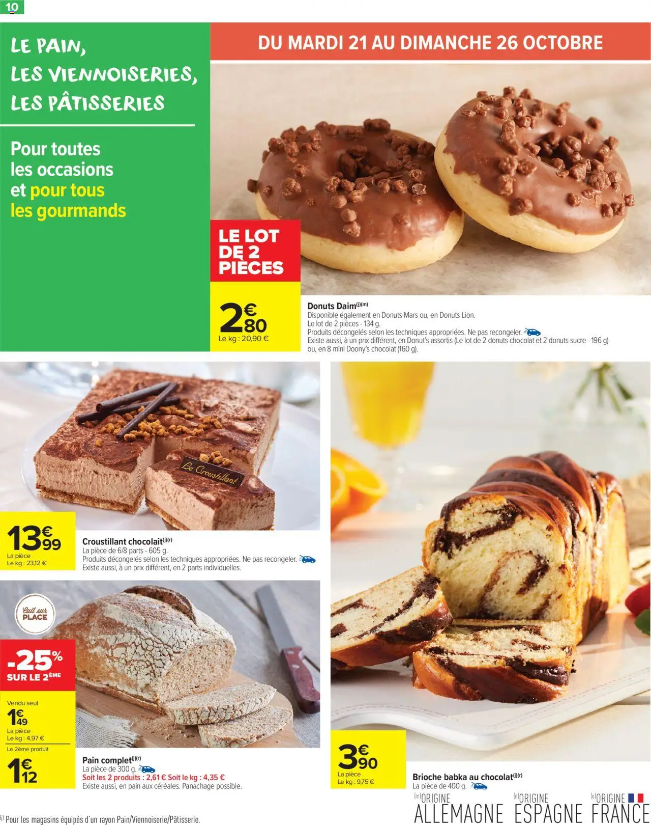 {H1} | Page: 12 | Produits: Sucre, Pain, Chocolat