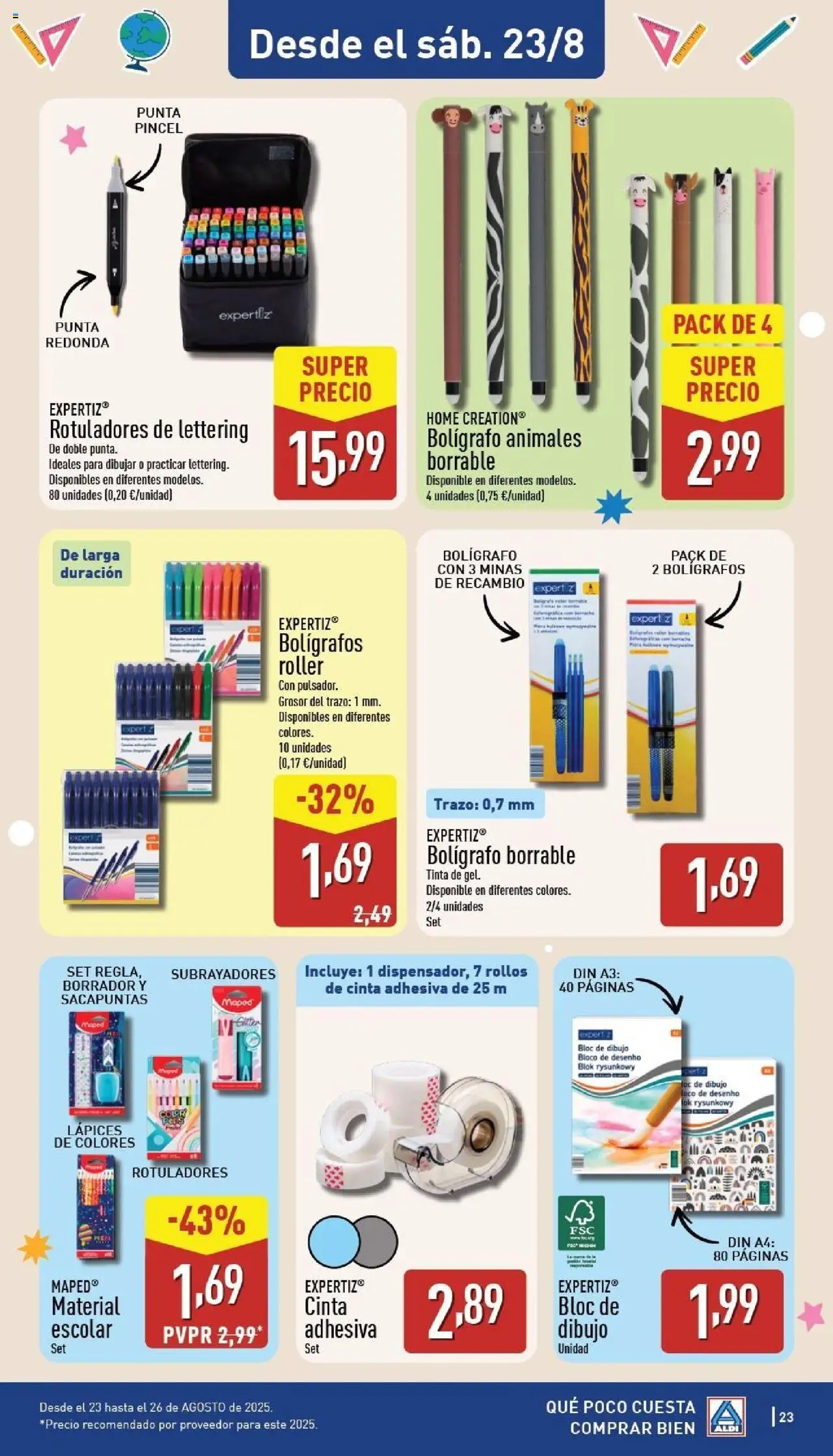 Aldi folleto Canarias │ válido desde el 18.08.2025 | Página: 23 | Productos: Sacapuntas