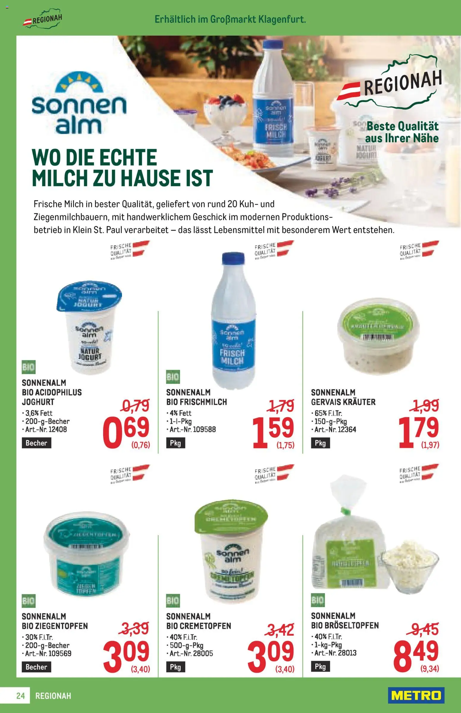 Metro angebote Profi gültig ab 19.02.2026 | Seite: 24 | Produkte: Libacomb, Milch, Joghurt