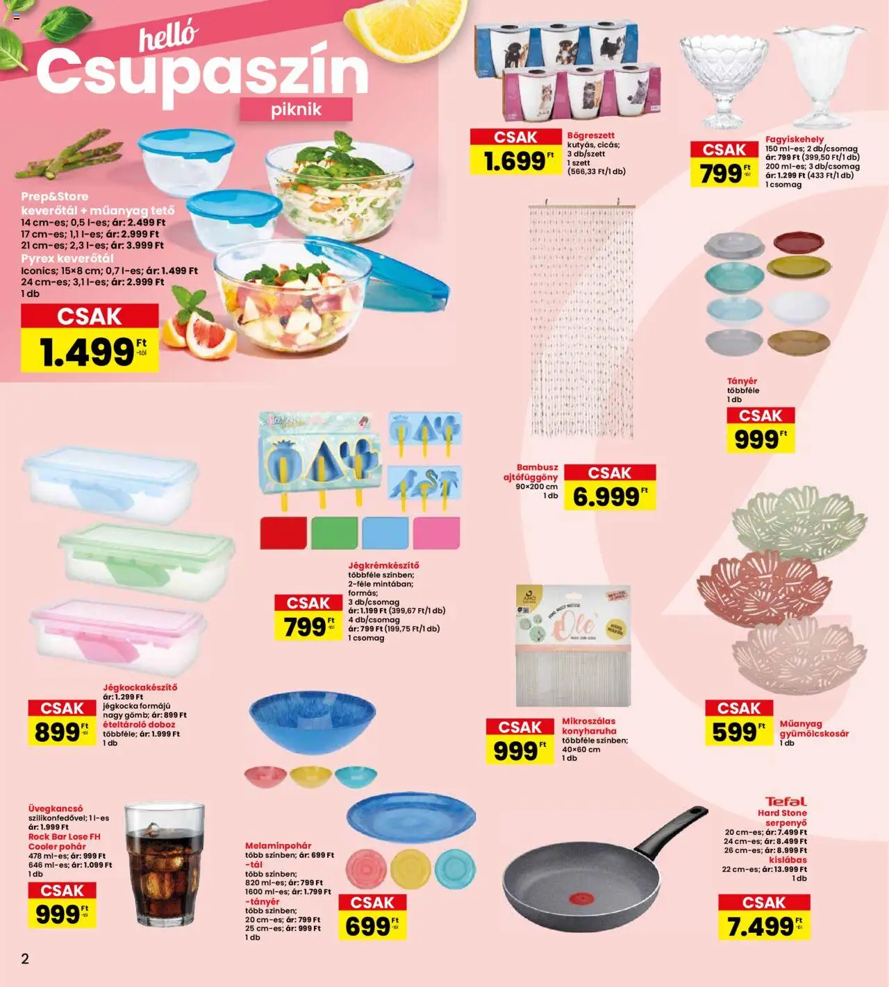 Interspar akciós ujság - amely érvényes a következő dátumtól: 15.05.2025 | Oldal: 2 | Termékek: Jégkocka, Konyharuha, Tányér, Pohár