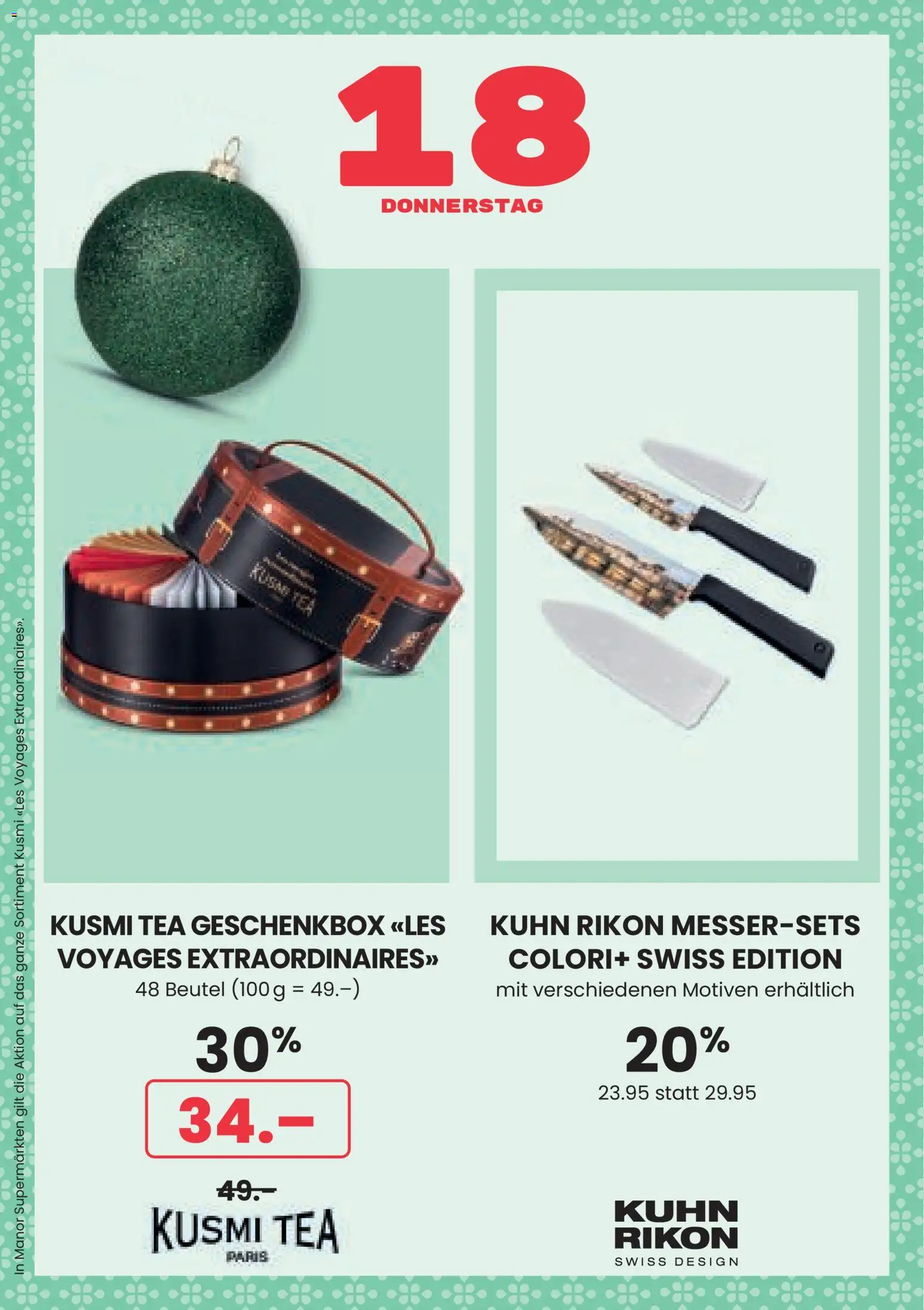 Manor Aktionen Adventskalender – gültig ab 01.12.2025 | Seite: 20