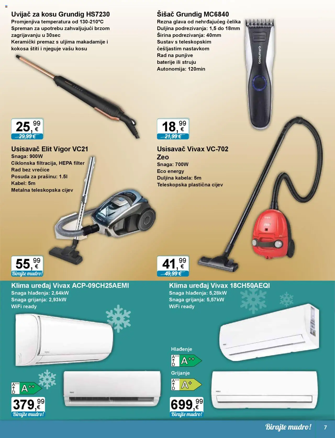 KTC katalog | vrijedi od 14.08.2025 | Stranica: 7 | Proizvodi: Usisavač, Klima, Baterije, Kabel