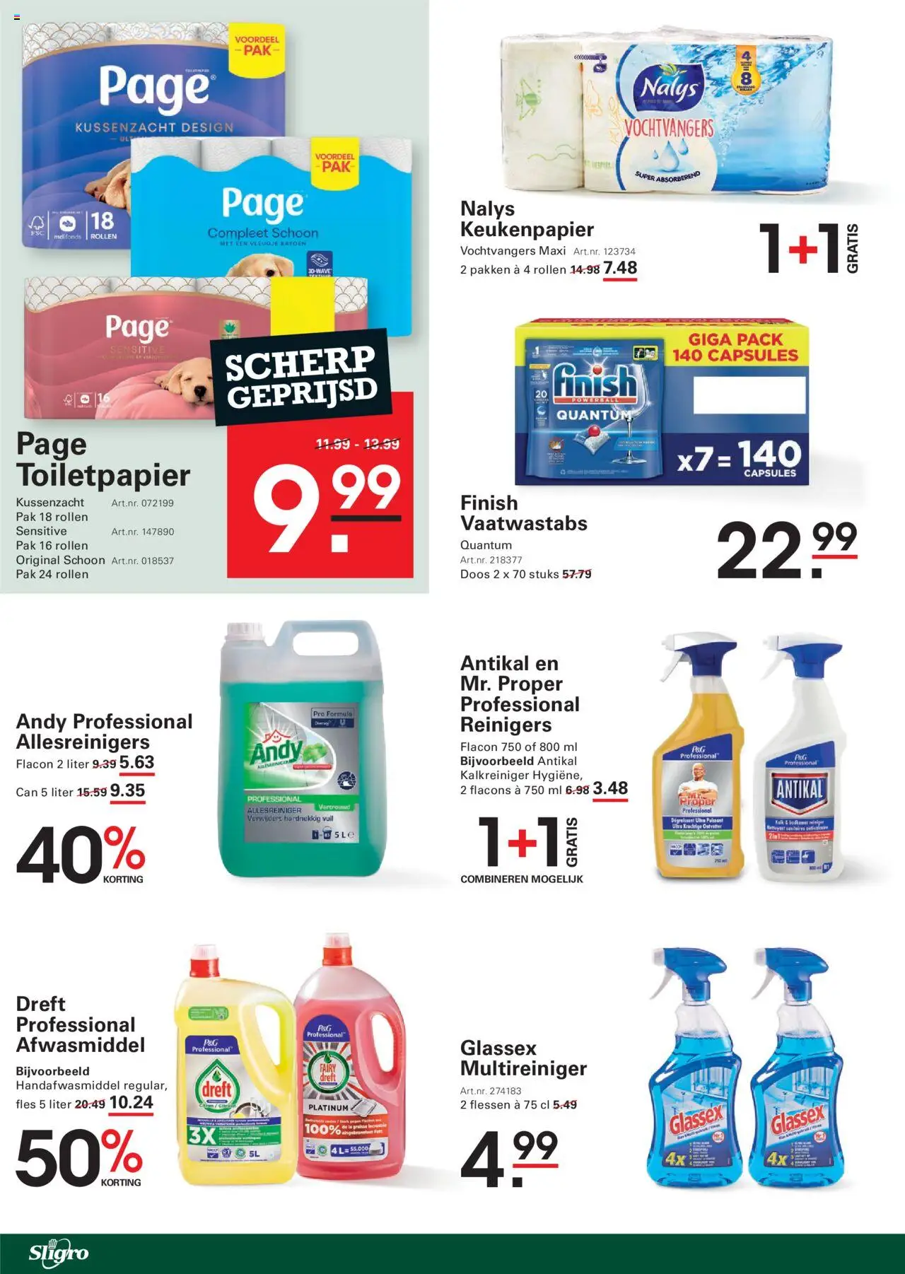  | Pagina: 52 | Producten: Keukenpapier, Fles, Allesreiniger, Toiletpapier