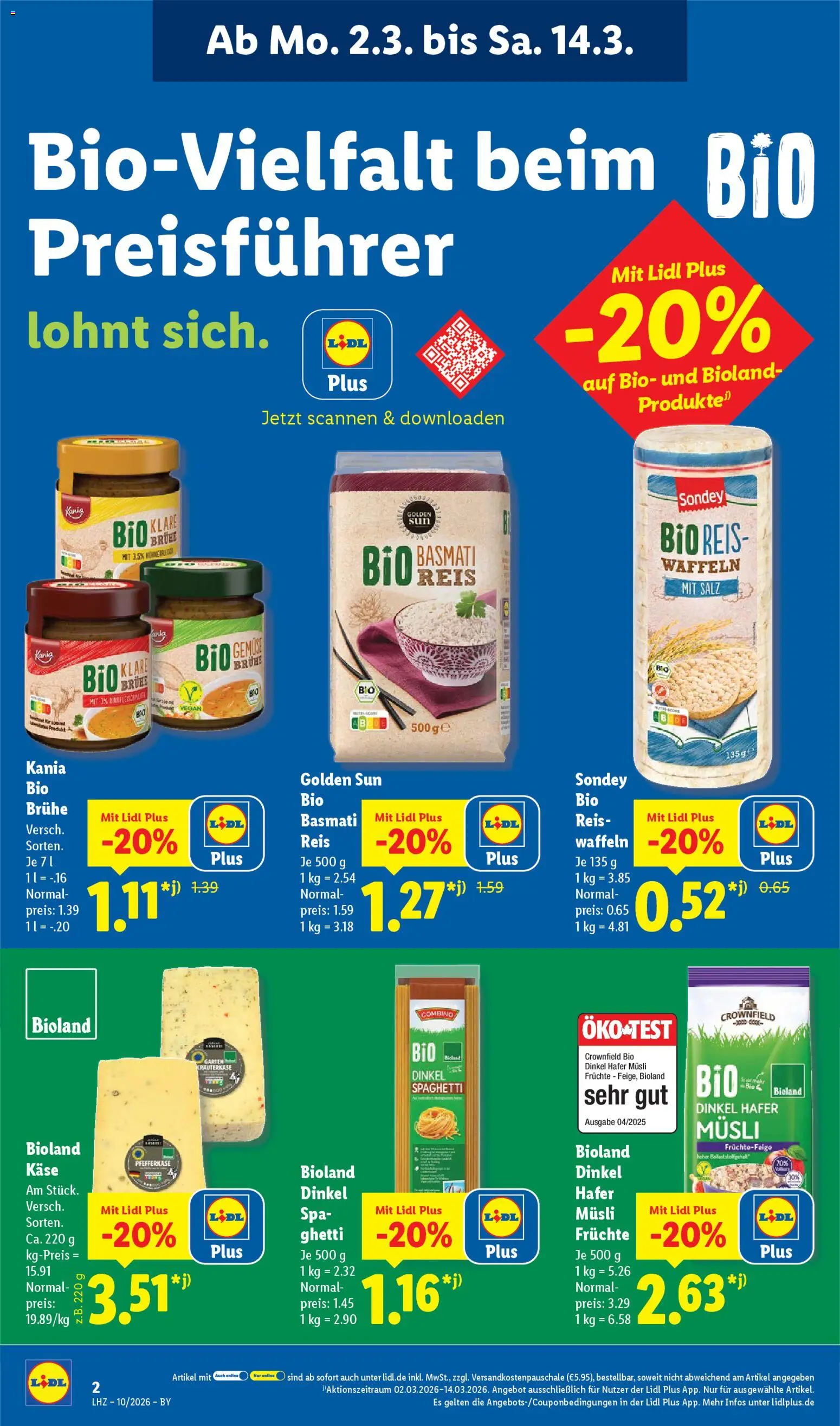 Lidl Prospekt Uffenheim – gültig ab 02.03.2026 | Seite: 8 | Produkte: Käse, Waffeln, Salz, Reis