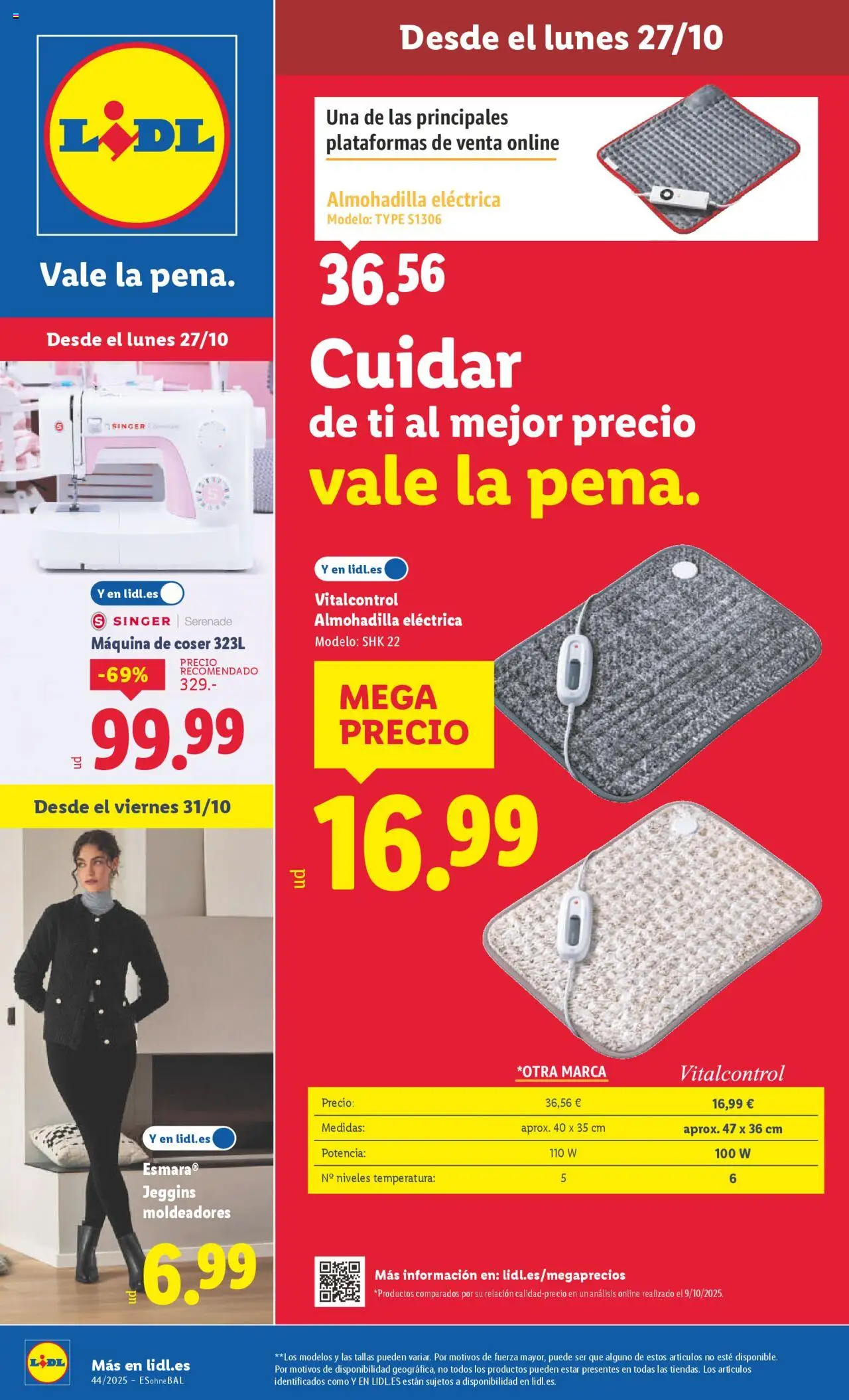 Lidl catálogo de bazar VAL │ válido desde el 27.10.2025 | Página: 1 | Productos: Máquina de coser
