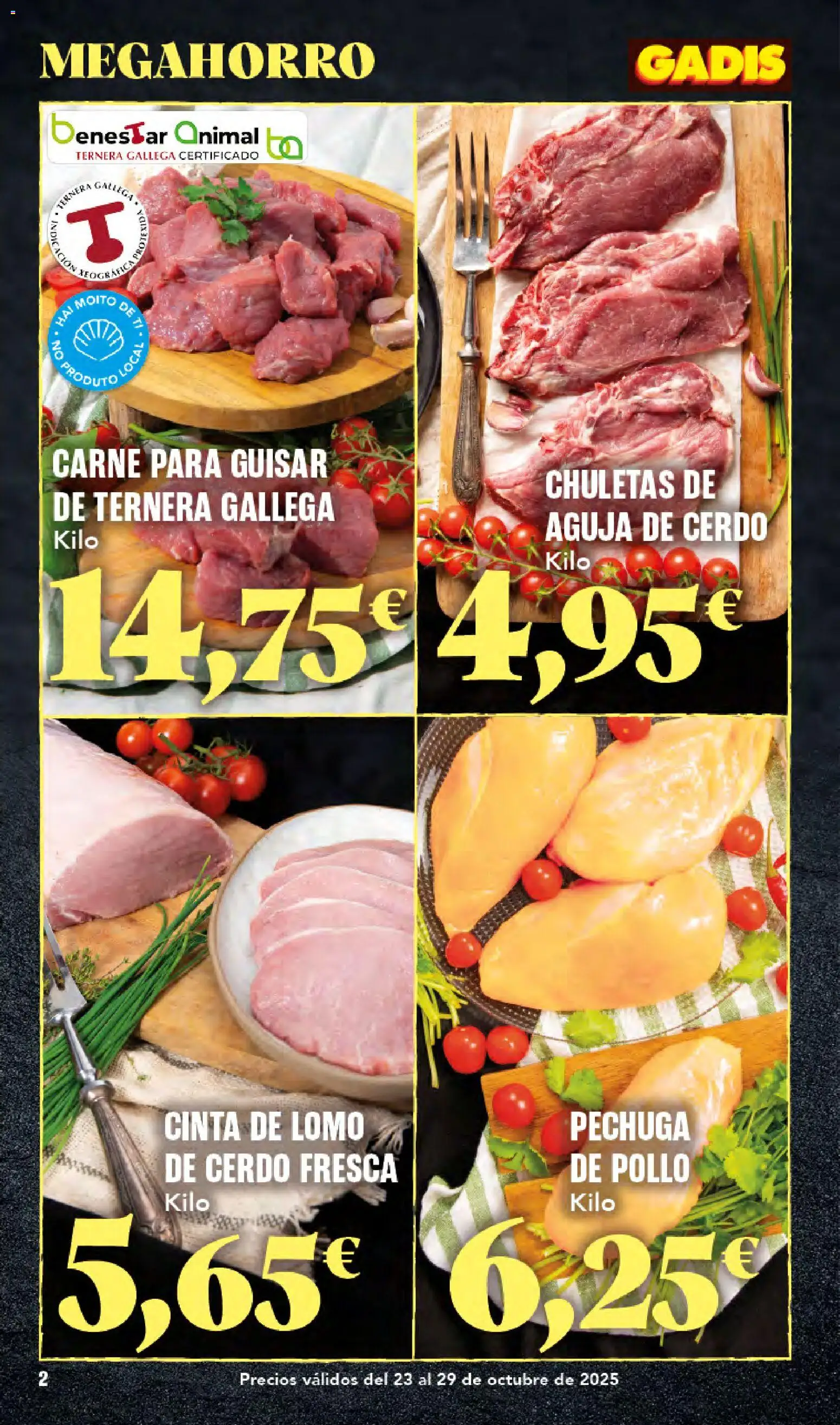 Gadis folleto │ válido desde el 23.10.2025 | Página: 2 | Productos: Cerdo