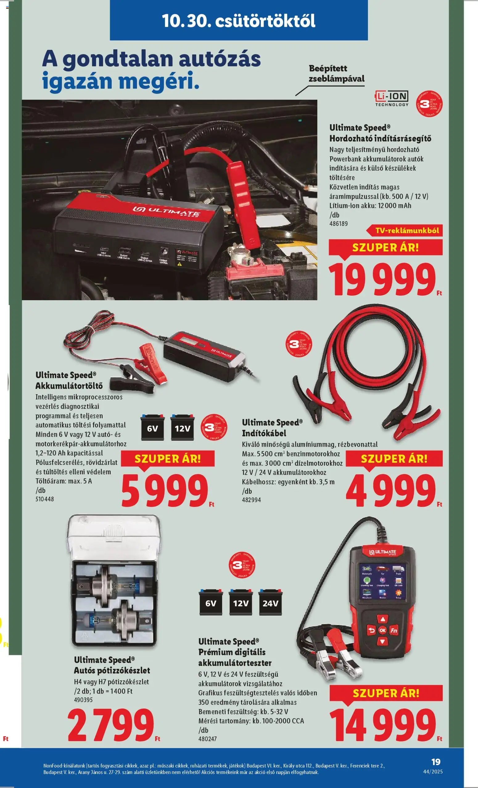 Lidl akciós ujság - amely érvényes a következő dátumtól: 30.10.2025 | Oldal: 19 | Termékek: Powerbank, Játékok