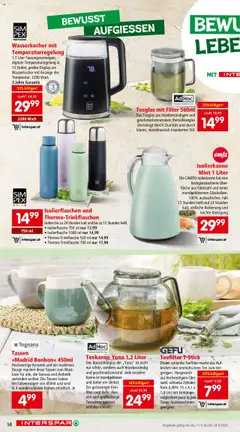 Interspar Bewusst Ernähren gültig ab 11.09.2025 | Seite: 14 | Produkte: Wasserkocher, Tee