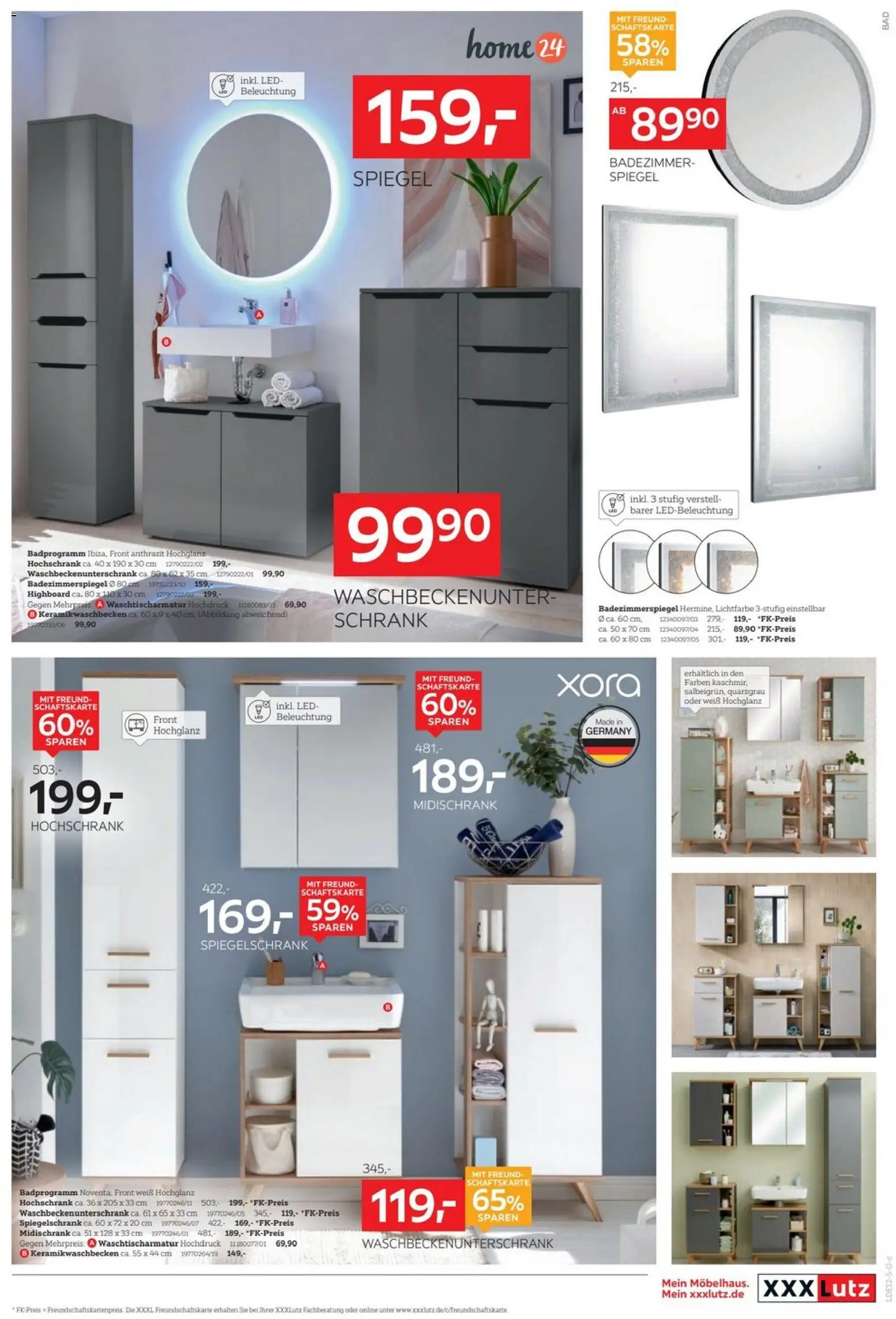 XXXL Lutz Prospekt 	 – gültig ab 20.12.2025 | Seite: 21 | Produkte: Schrank, Spiegel, Badezimmerspiegel, Hochschrank