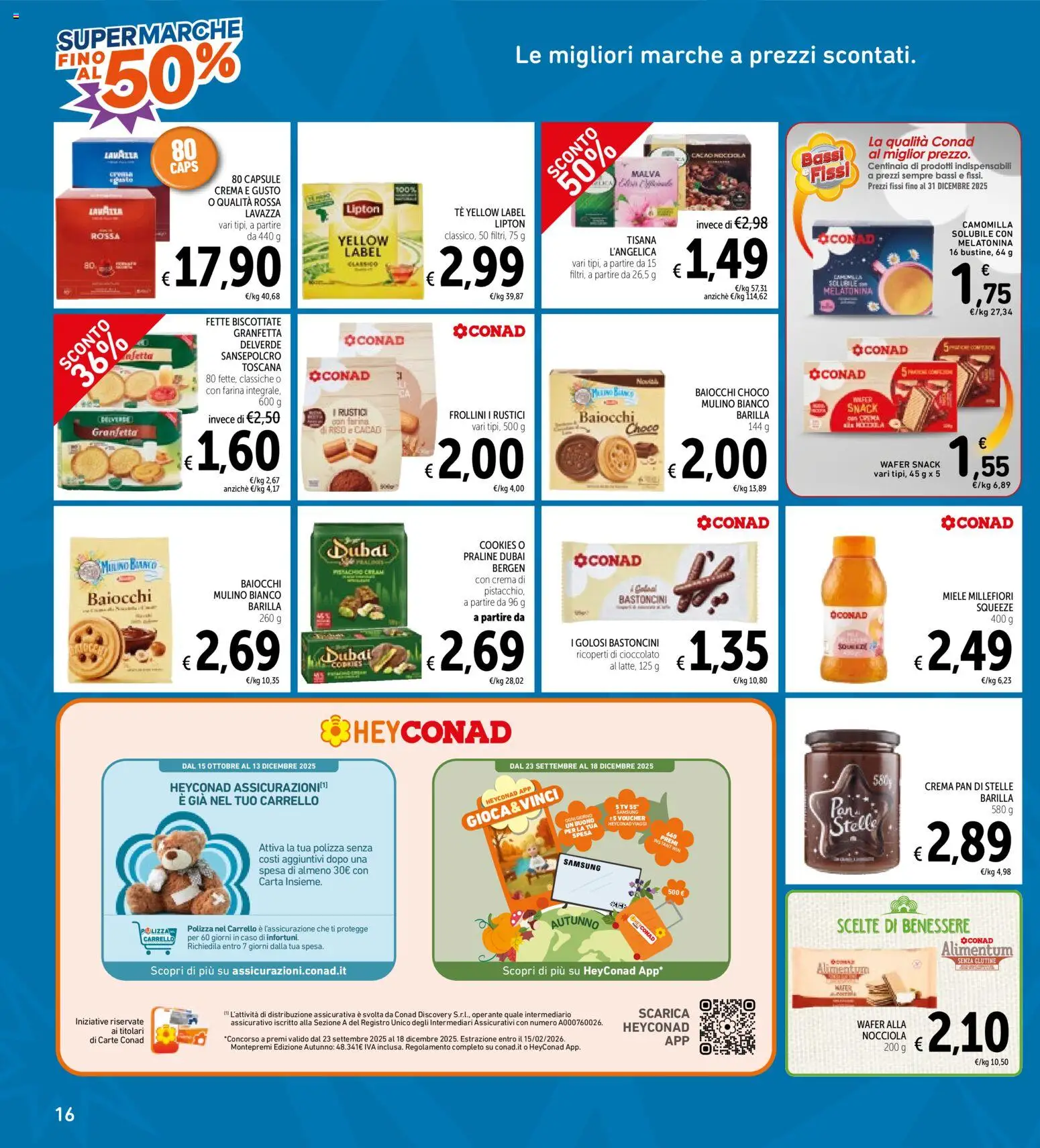 Volantino Spazio Conad del 28.10.2025 | Pagina: 16 | Prodotti: Crema, Riso, TV, Miele