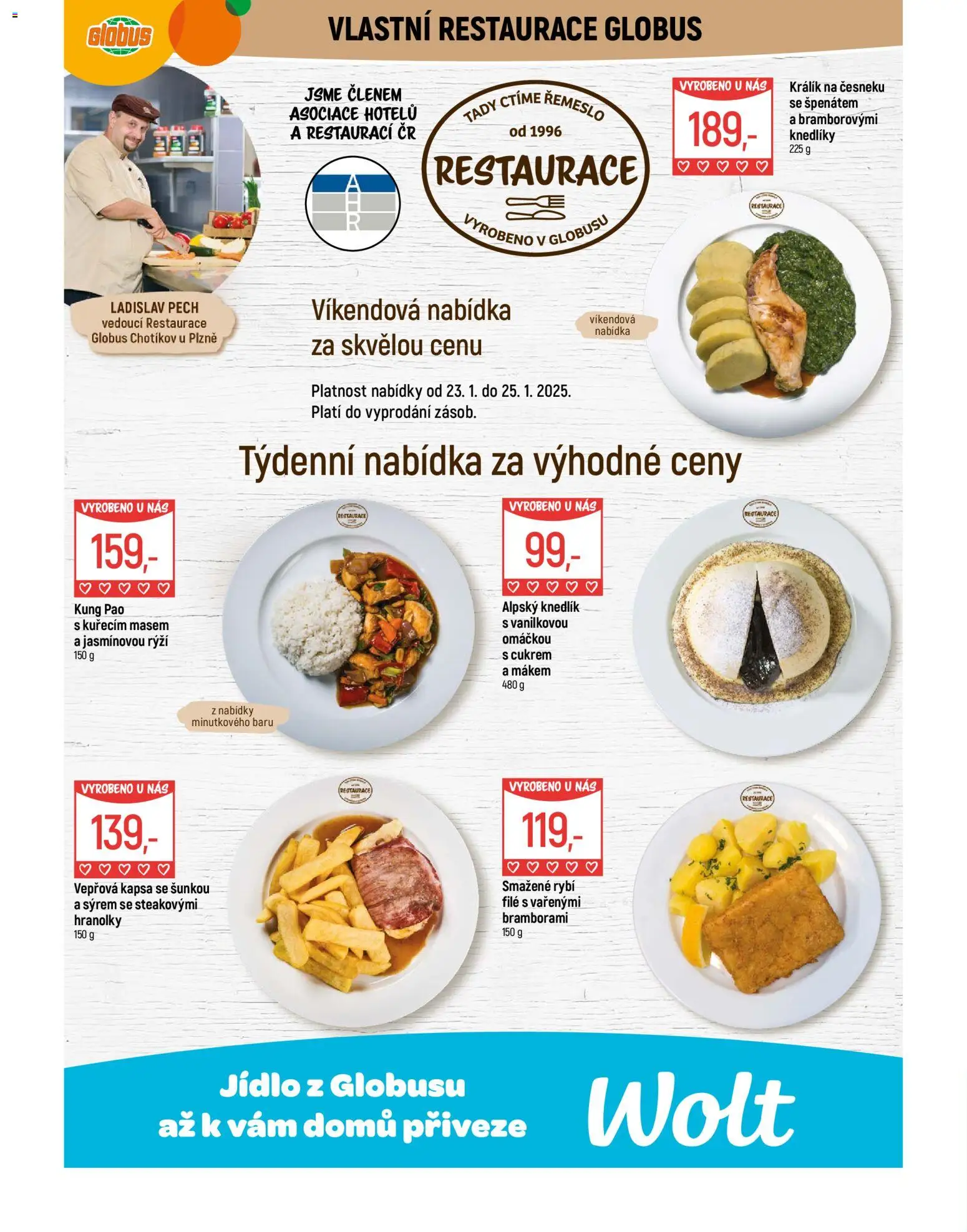 Globus leták - Plzeň od 21.01.2026 | Strana: 9 | Produkty: Králík, Globus, Kung pao, Rýži