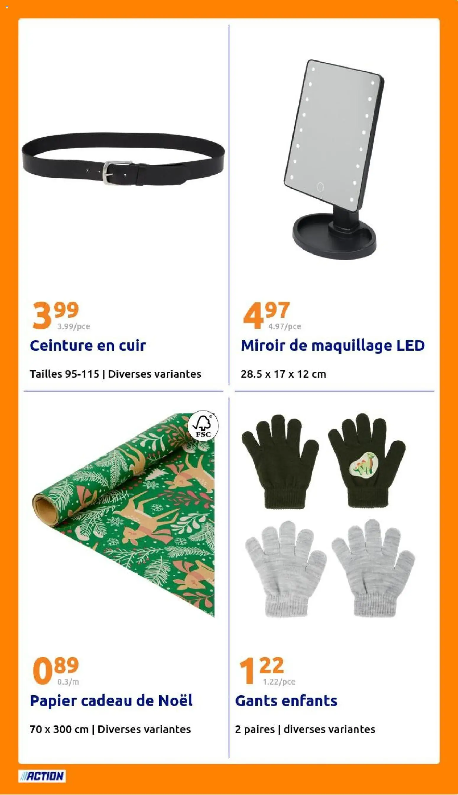 {H1} | Page: 23 | Produits: Ceinture, Papier cadeau, Miroir, Gants