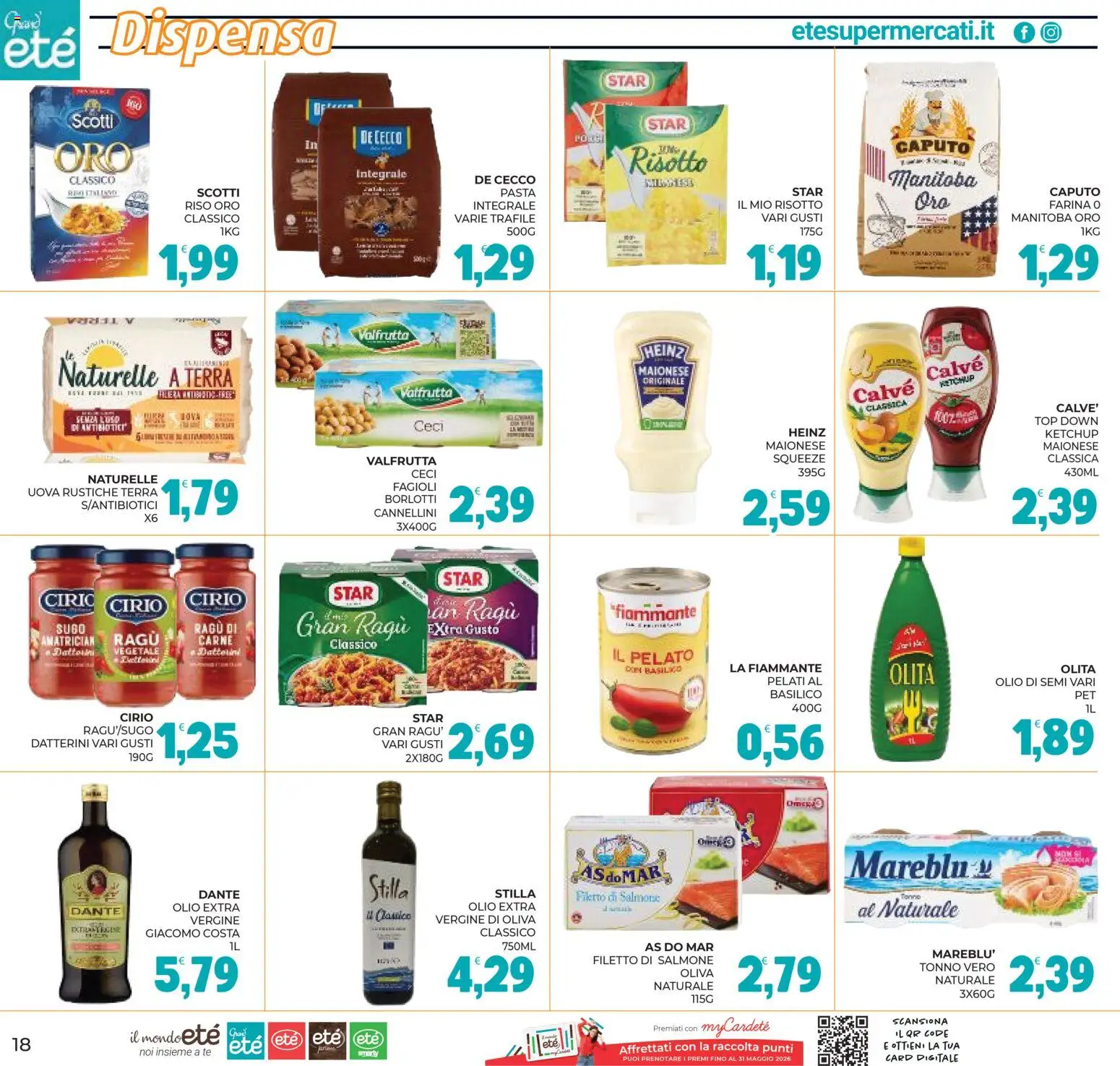 Volantino Eté del 29.04.2026 | Pagina: 18 | Prodotti: Uova, Cannellini, Maionese, Farina