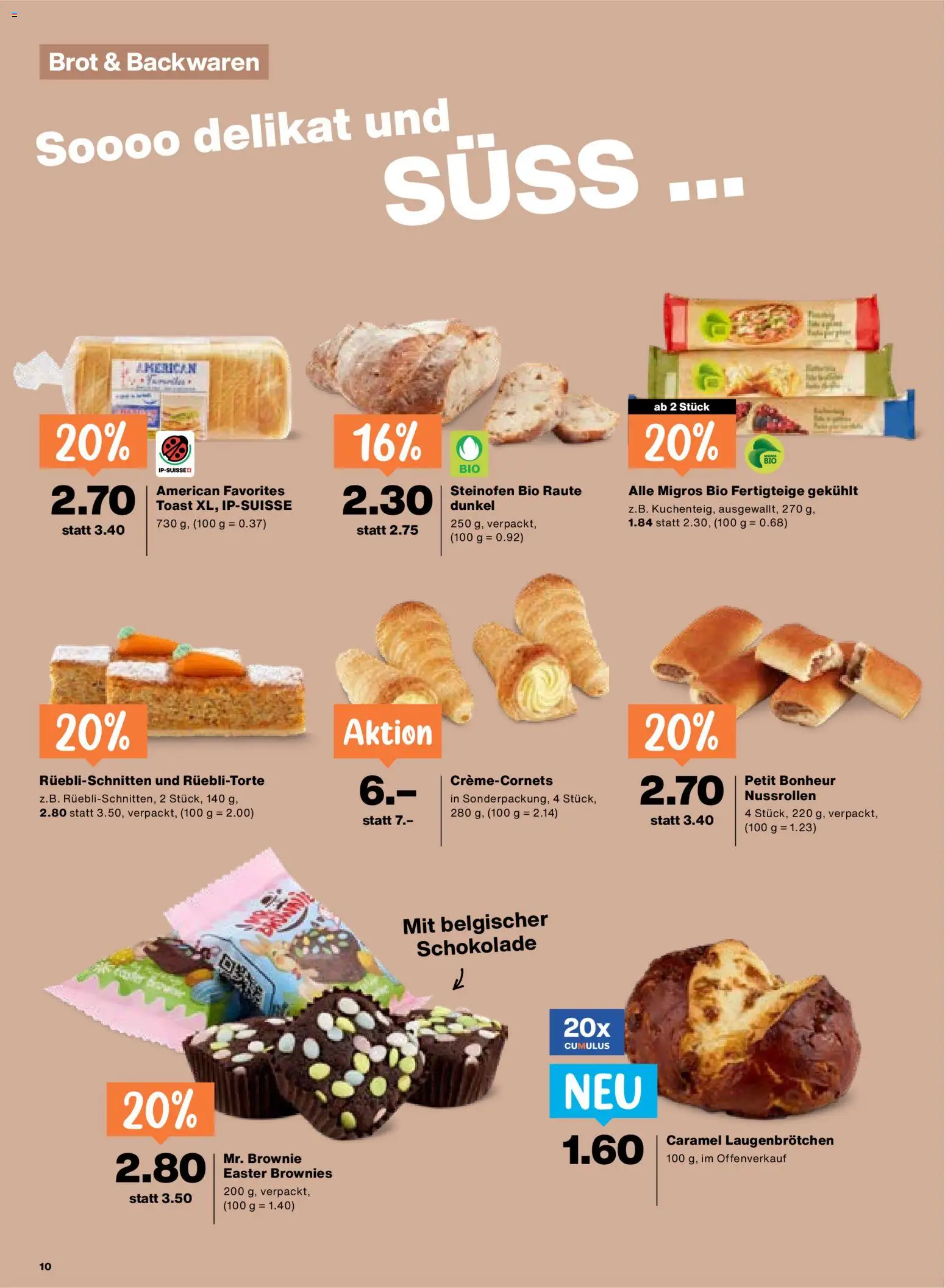 Migros aktionen – gültig ab 03.03.2026 | Seite: 10 | Produkte: Brot, Schokolade