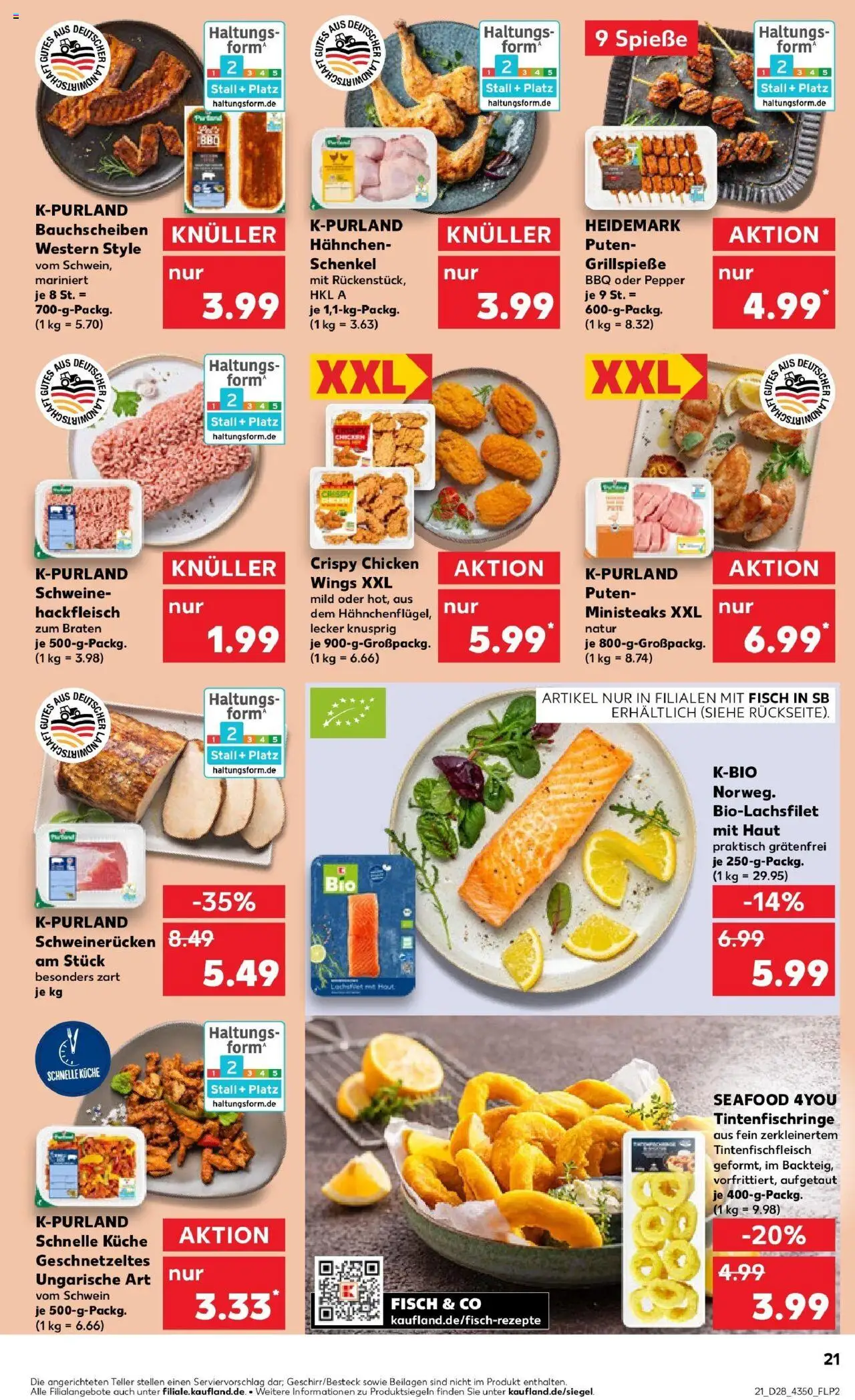 Kaufland prospekt Bitterfeld-Wolfen	 - gültig ab dem 13.07.2025 | Seite: 36 | Produkte: Küche, Spieße, Schweinerucken, Hackfleisch