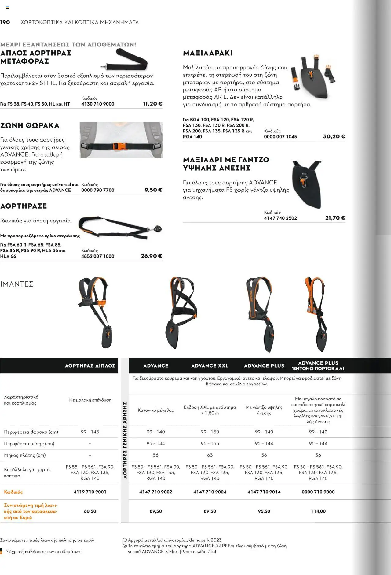 Stihl Κατάλογος 2025 – σε ισχύ από 13.01.2025 | Σελίδα: 190