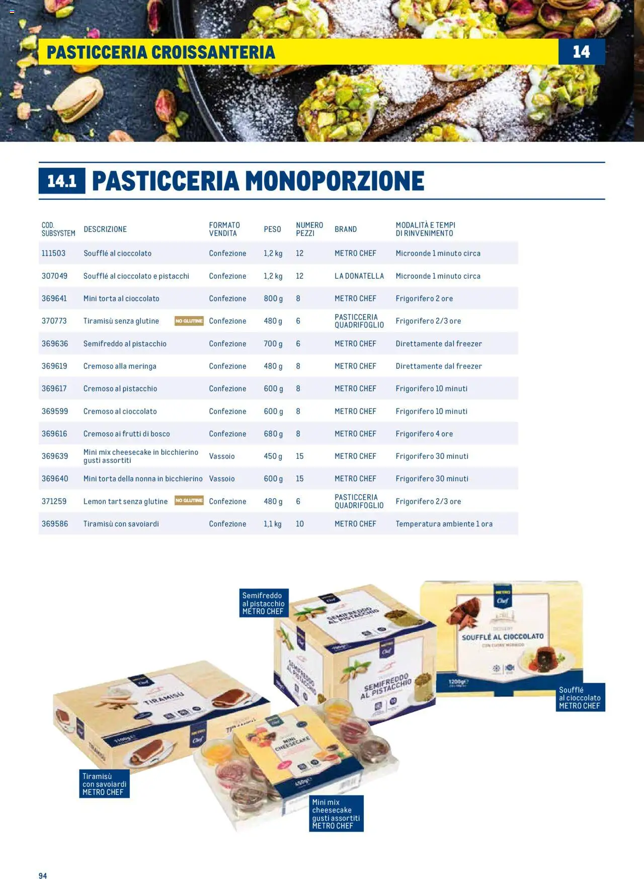 Volantino Metro del 30.06.2025 | Pagina: 94 | Prodotti: Cioccolato, Freezer, Torta, Pistacchi