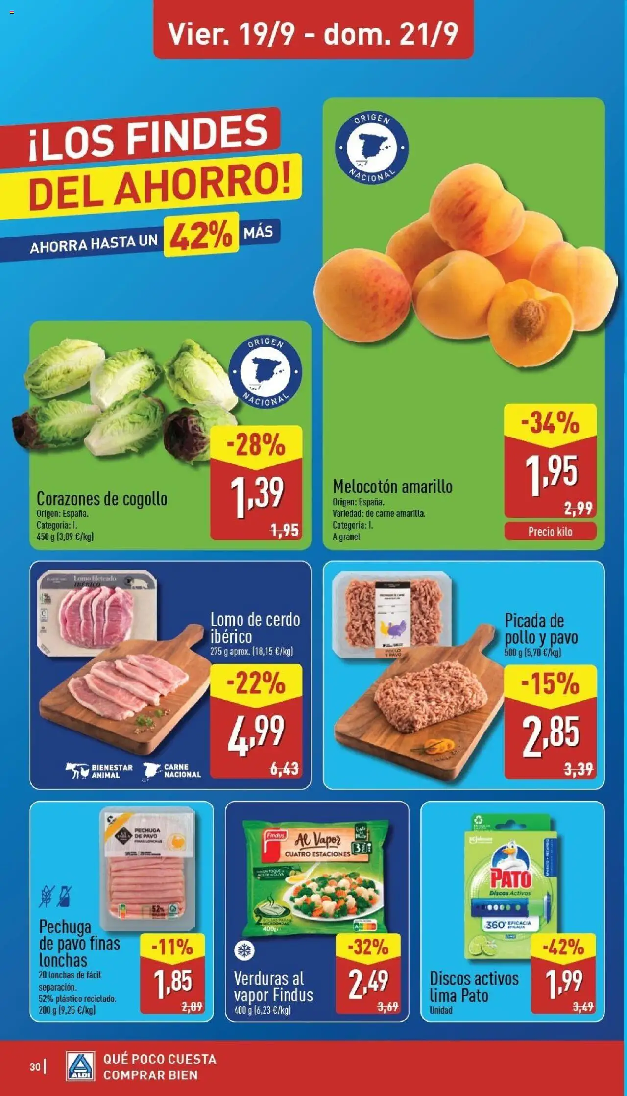 Aldi folleto Baleares │ válido desde el 15.09.2025 | Página: 30 | Productos: Lima, Cerdo, Melocotón amarillo