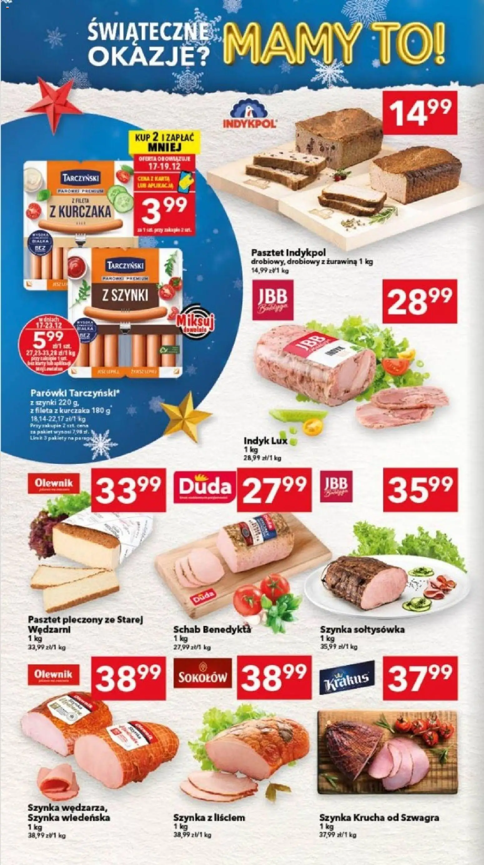 Lewiatan gazetka - Bydgoszcz od 17.12.2025 | Strona: 2 | Produkty: Karta, Schab, Parówki, Żurawina