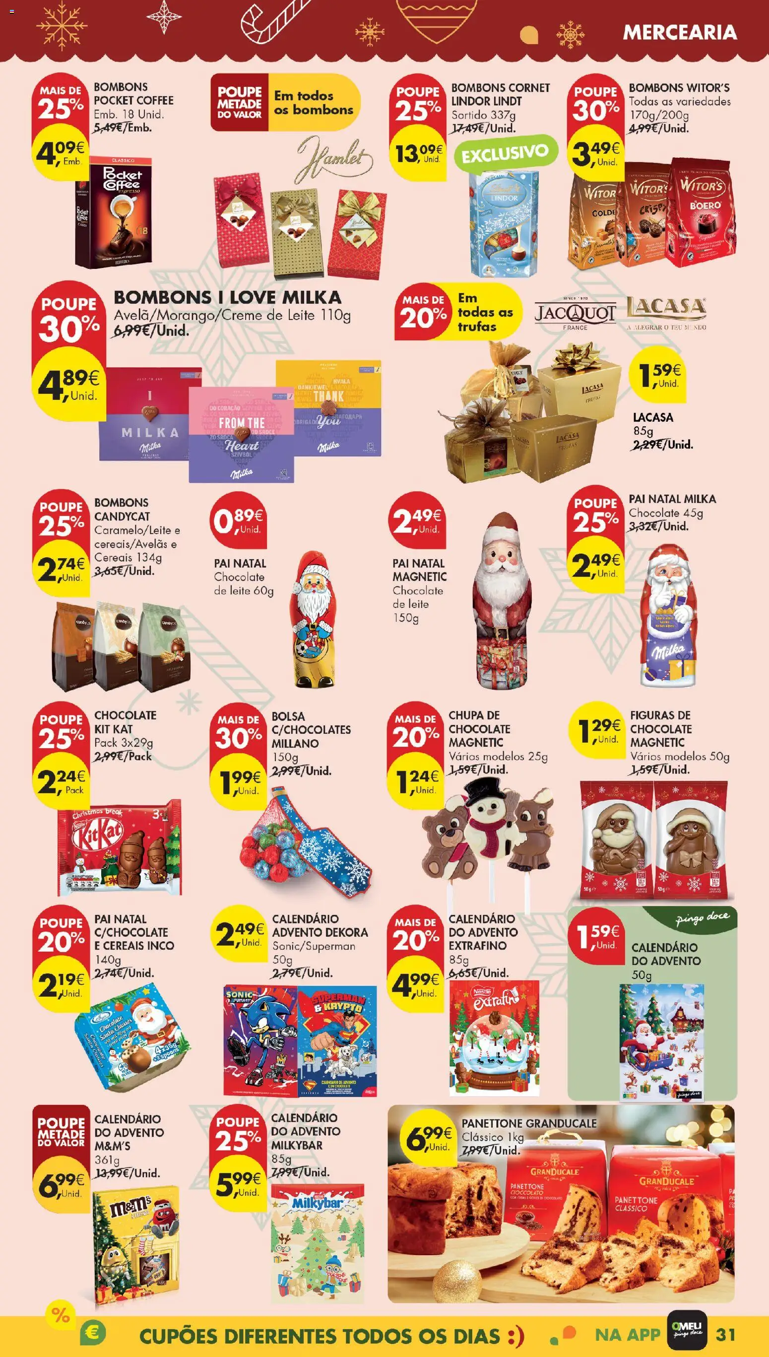 Pingo Doce Poupe Esta Semana Madeira │ válido de 11.11.2025 | Página: 31 | Produtos: Bolsa, Chocolates, Chocolate, Cereais
