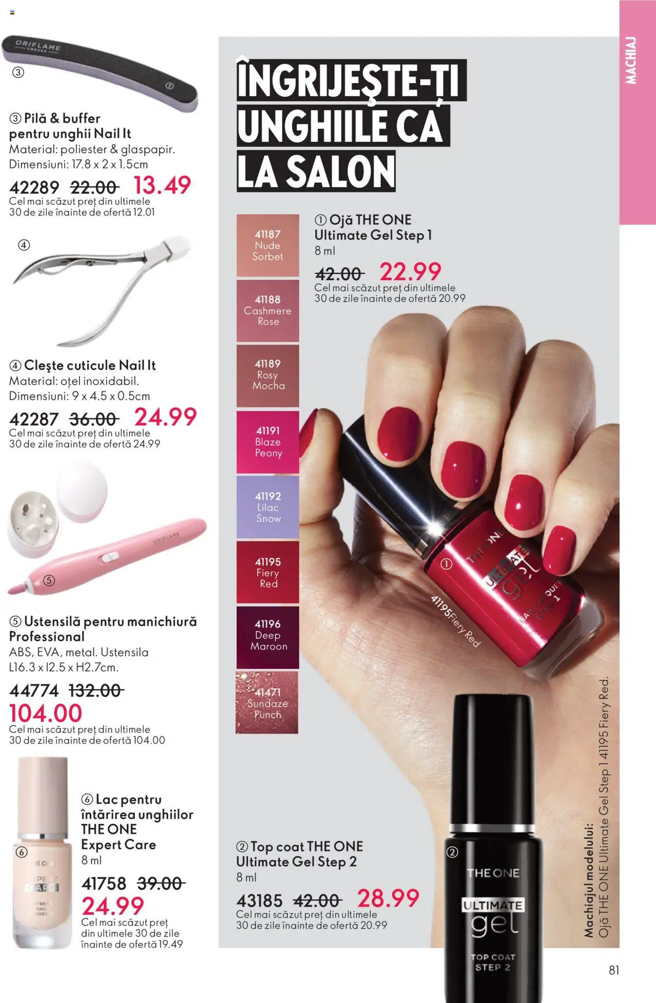 Noul catalog Oriflame – valabil de la 12.11.2025 | Pagină: 81 | Produse: Top coat, Clește, Machiaj, Ojă