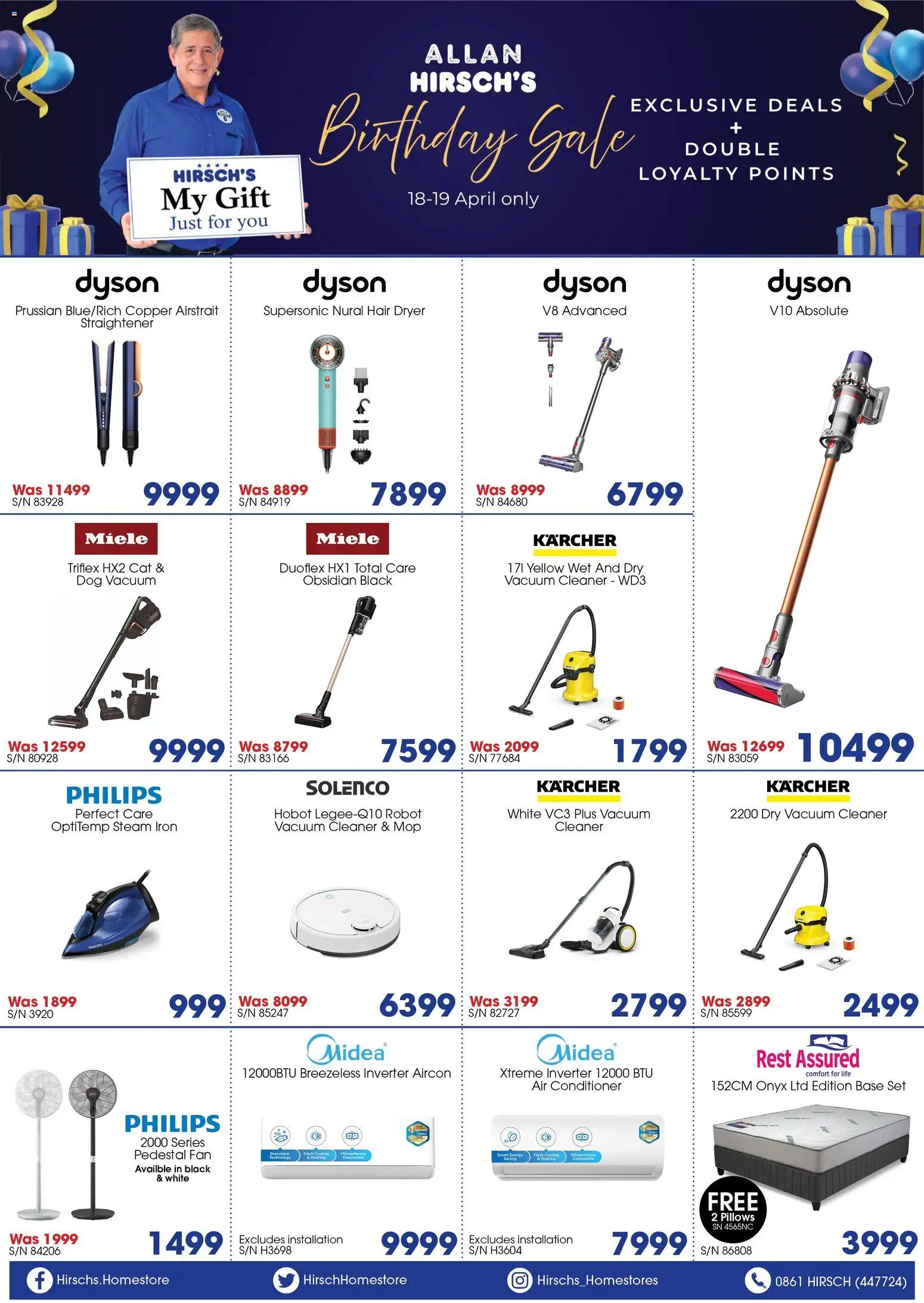 New Hirsch's catalogue – valid from 18.04.2026 | Page: 3 | Products: Iron, Fan, Mop, Conditioner