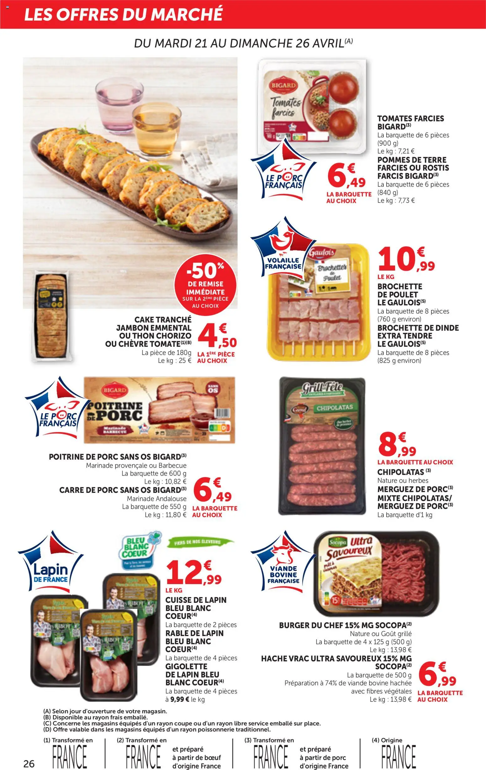 {H1} | Page: 26 | Produits: Viande, Porc, Pommes, Pommes de terre