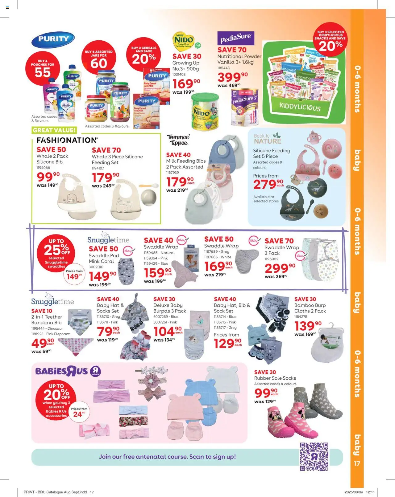 Babies R Us Specials │ valid from 21.08.2025 | Page: 17 | Products: Socks, Snacks, Cereals, Silicone