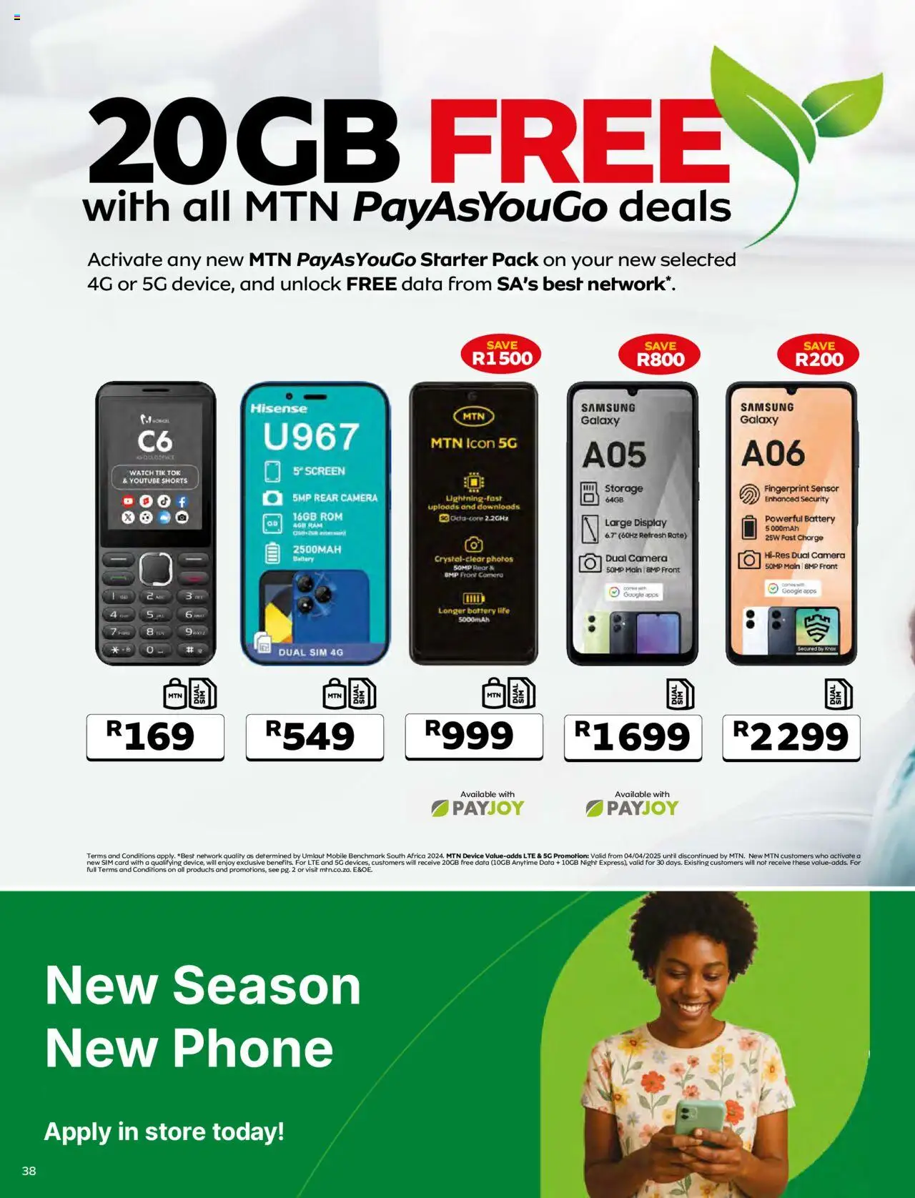 New MTN catalogue – valid from 07.09.2025 | Page: 40 | Products: Data, Sim, Watch, Shorts