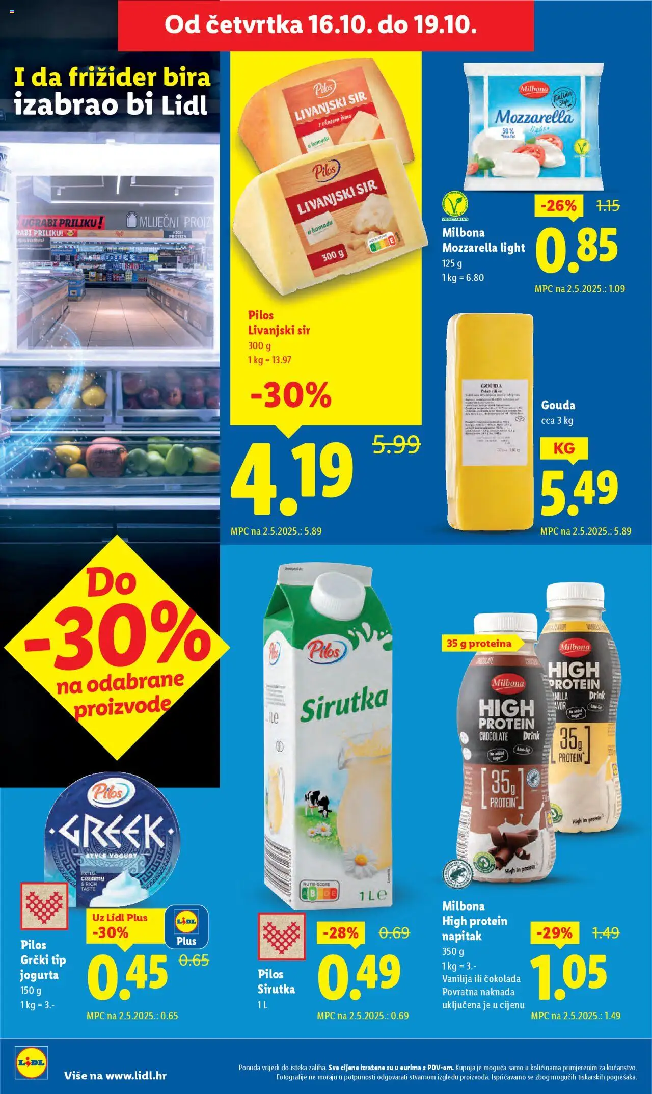 Lidl katalog | vrijedi od 13.10.2025 | Stranica: 62 | Proizvodi: Mozzarella, Sir, Čokolada, Gouda
