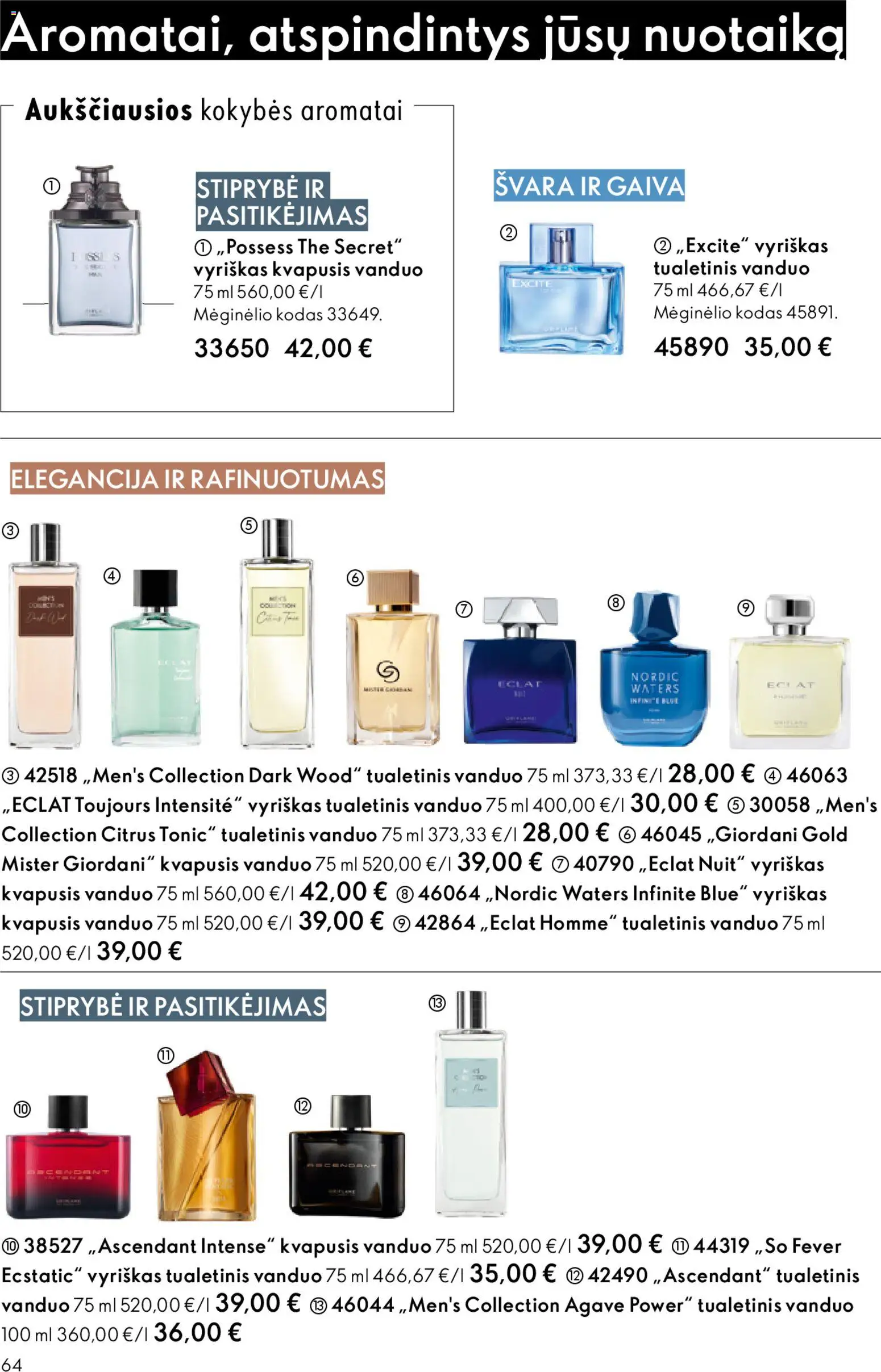 Oriflame akcijos nuo 19.11.2025 | Puslapis: 64 | Prekių: Kvapusis vanduo, Tualetinis vanduo