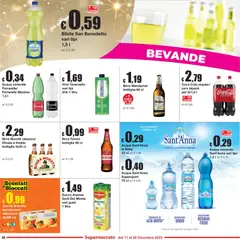 Anteprima del volantino Volantino Sì con Te	 valido a partire dal 11.12.2025 | Pagina: 26 | Prodotti: Frutta, Cedrata, Bottiglia, Coca Cola