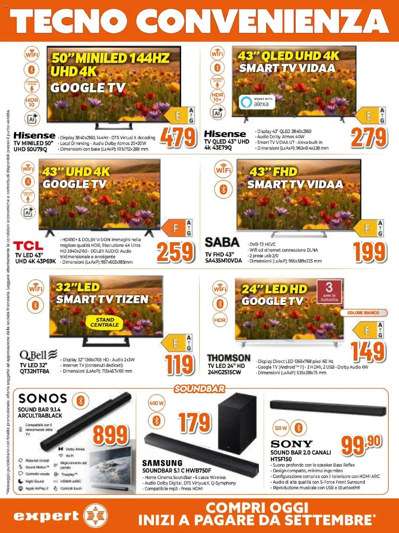 Volantino Expert del 26.03.2026 | Pagina: 14 | Prodotti: smart TV, TV, Audio, USB