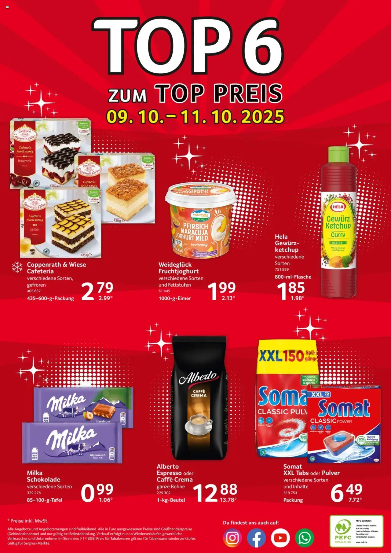 Selgros Prospekt 	 – gültig ab 09.10.2025 | Seite: 32 | Produkte: Top, Schokolade, Pfirsich, Ketchup