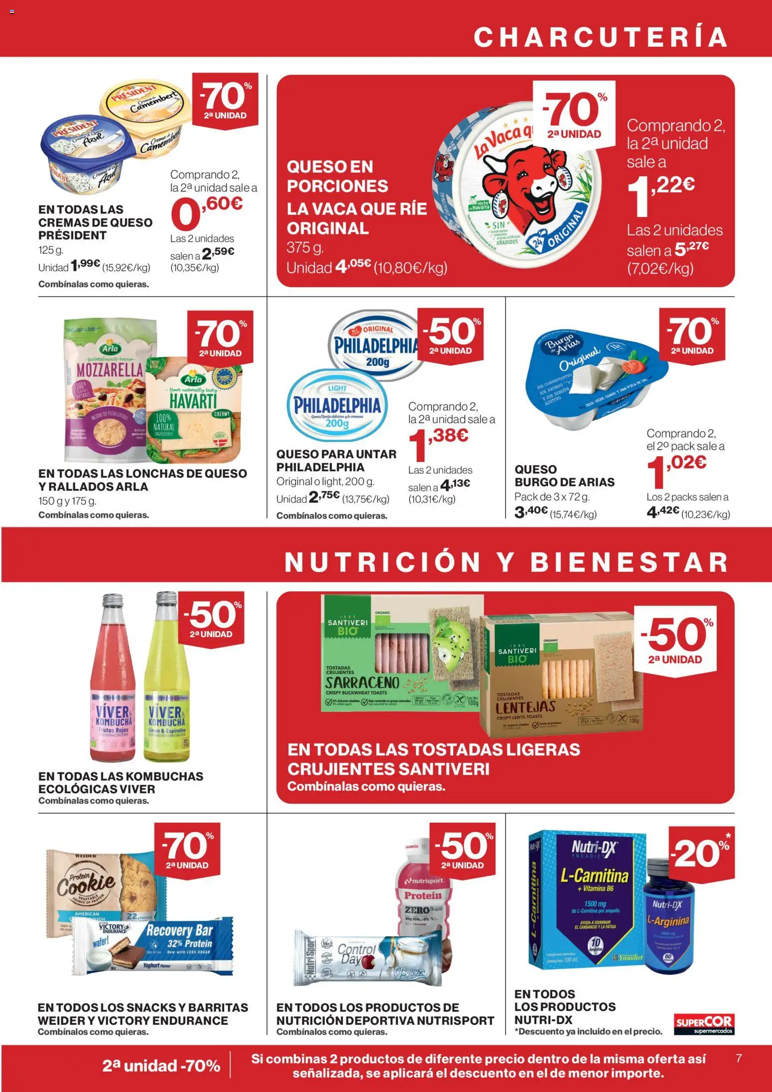 Supercor folleto │ válido desde el 25.03.2026 | Página: 7 | Productos: Queso, Crema, Queso para untar