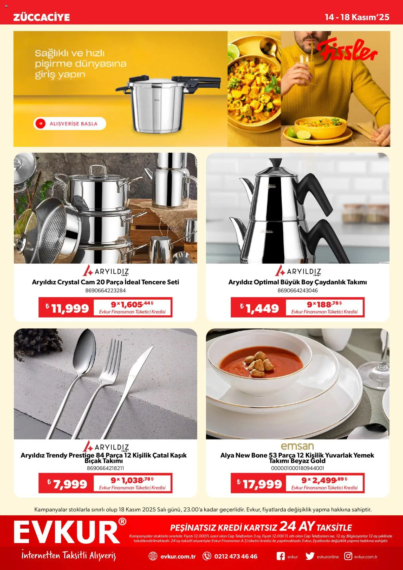 Evkur Muhteşem Fırsatlar - 14.11.2025 tarihinden itibaren geçerlidir | Sayfa: 8 | Ürünler: Çatal, Çaydanlık, Tencere seti, Yemek takımı