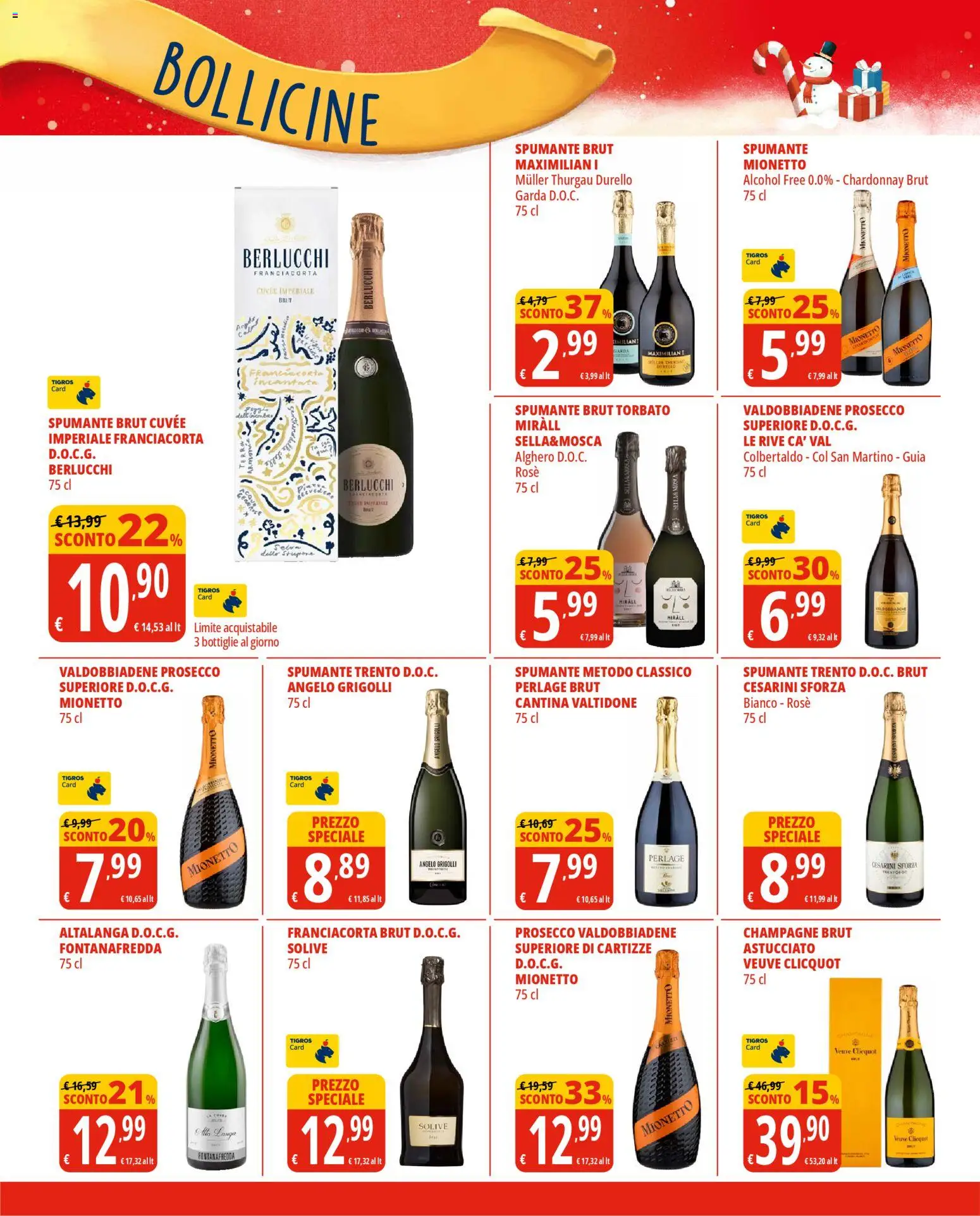 Volantino Tigros del 10.12.2025 | Pagina: 18 | Prodotti: Prosecco, Spumante, Champagne, Terra