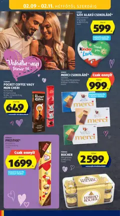 MERCI CSOKOLÁDÉ*, többféle, 112 g vagy 100 g/doboz - amely érvényes a következő dátumtól: 05.02.2026 | Oldal: 38