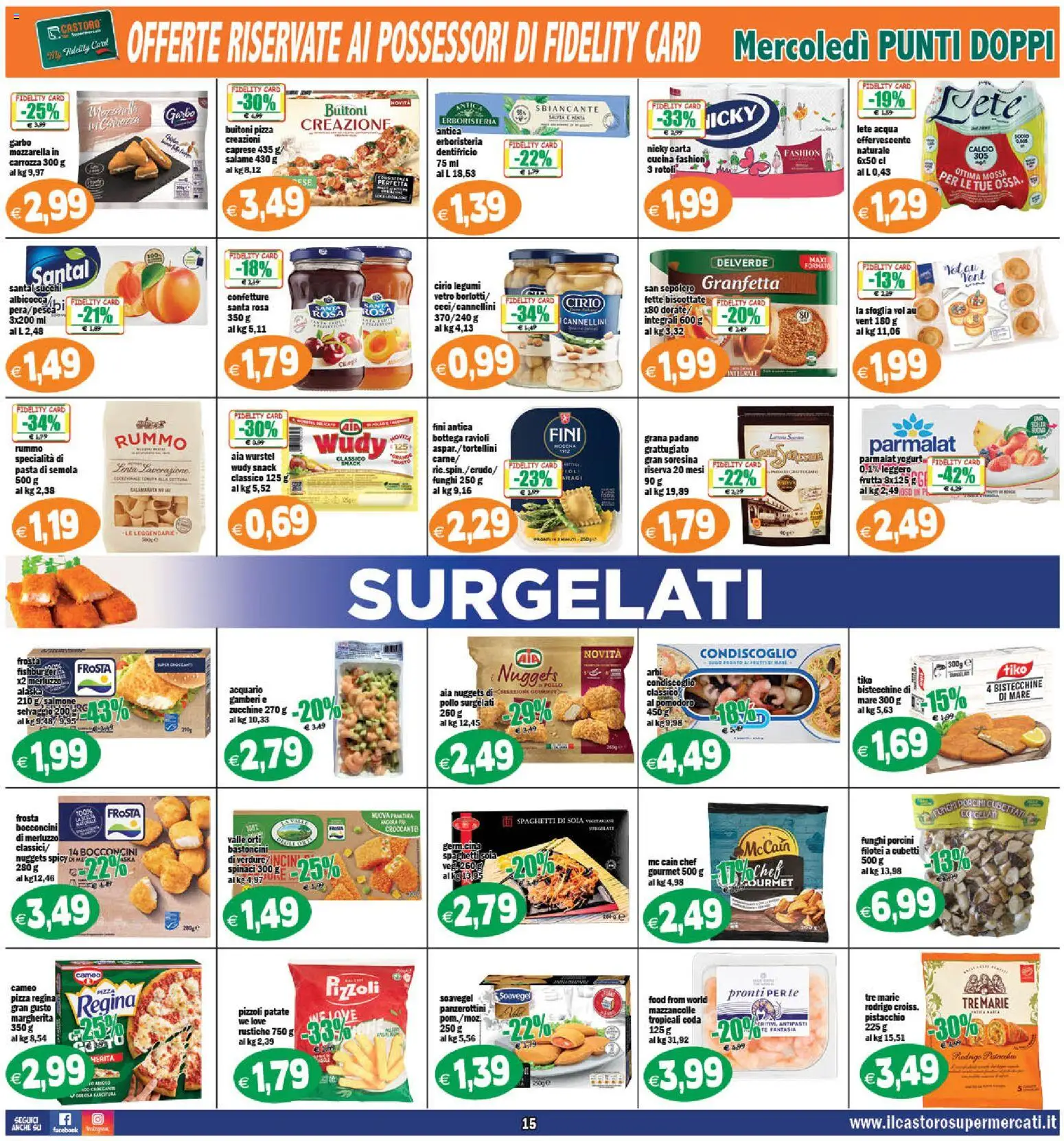 Volantino Il Castoro del 27.12.2025 | Pagina: 15 | Prodotti: Salame, Gamberi, Nuggets, Acqua
