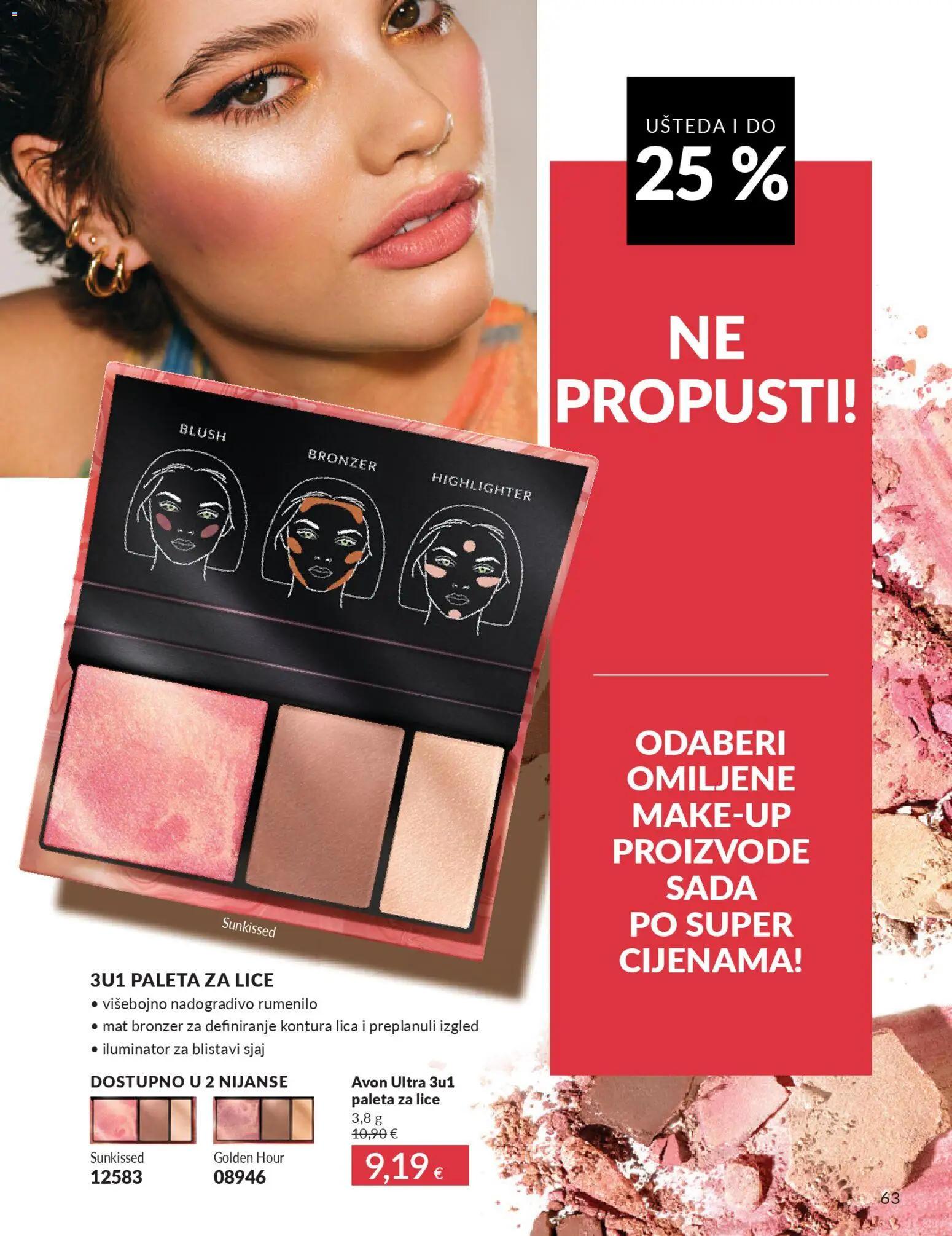 Avon katalog | vrijedi od 01.02.2026 | Stranica: 69 | Proizvodi: Paleta, Bronzer, Iluminator, Rumenilo