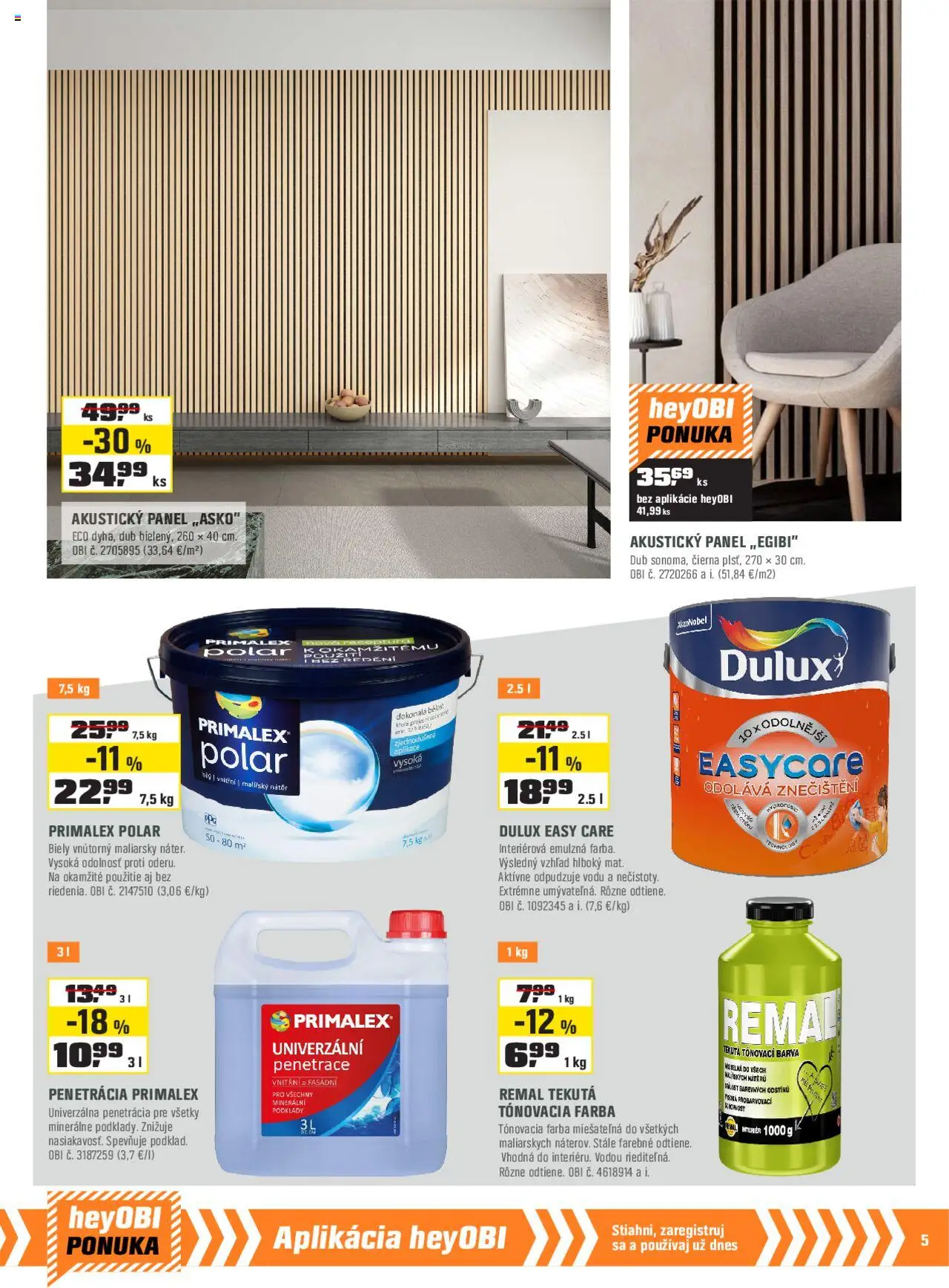 Nové OBI akcie – leták je platný od 02.10.2025 | Strana: 5 | Produkty: Lampa, Led