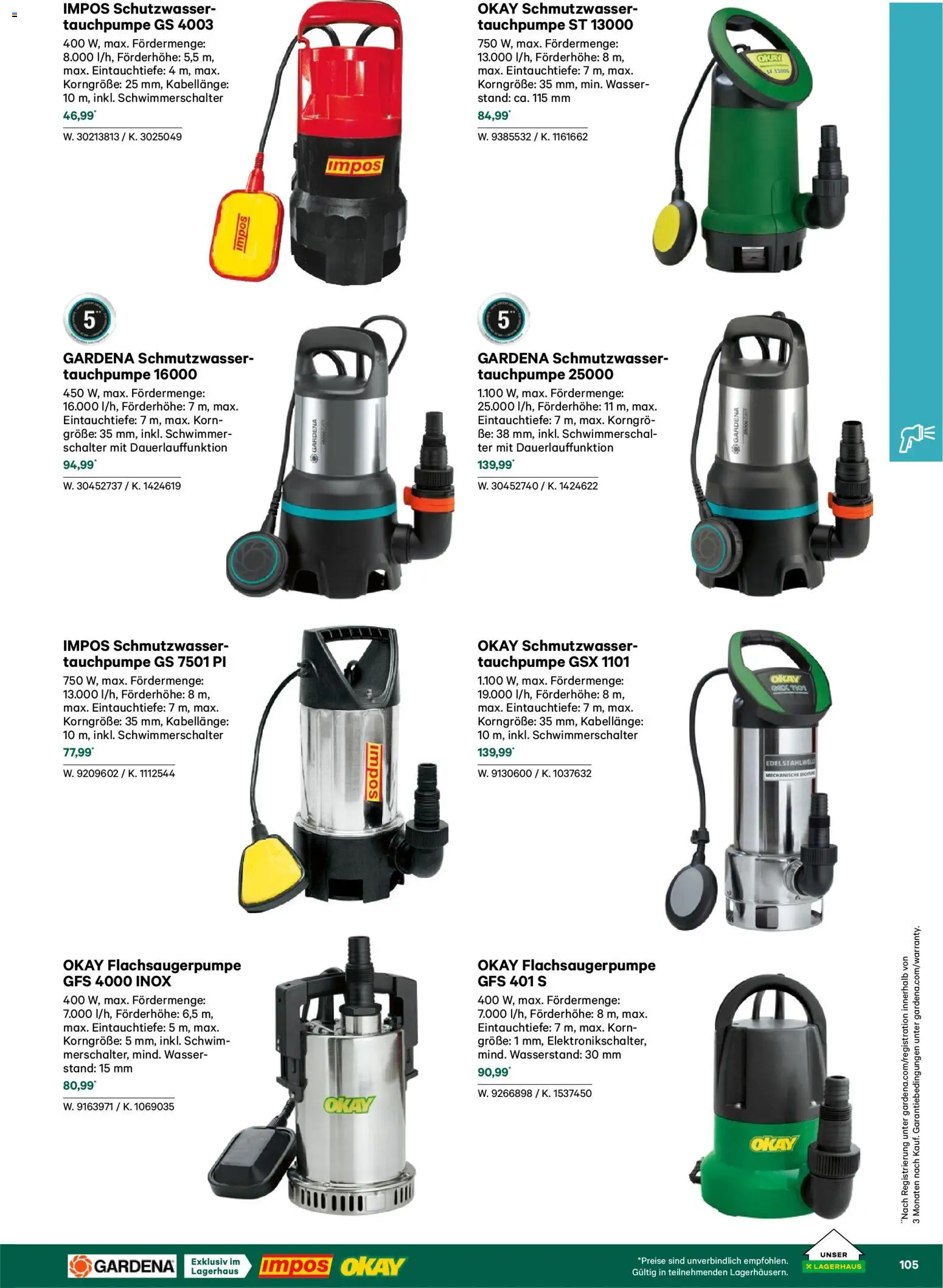 Lagerhaus  Garten und Freizeit Katalog 2026 gültig ab 22.02.2026 | Seite: 105 | Produkte: Wasser