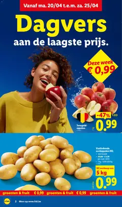 Lidl Folder week 17 - Voorbeeld van een folder van Lidl, geldig van 20.04.2026 | Pagina: 2 | Producten: Appelen, Fruit, Groenten
