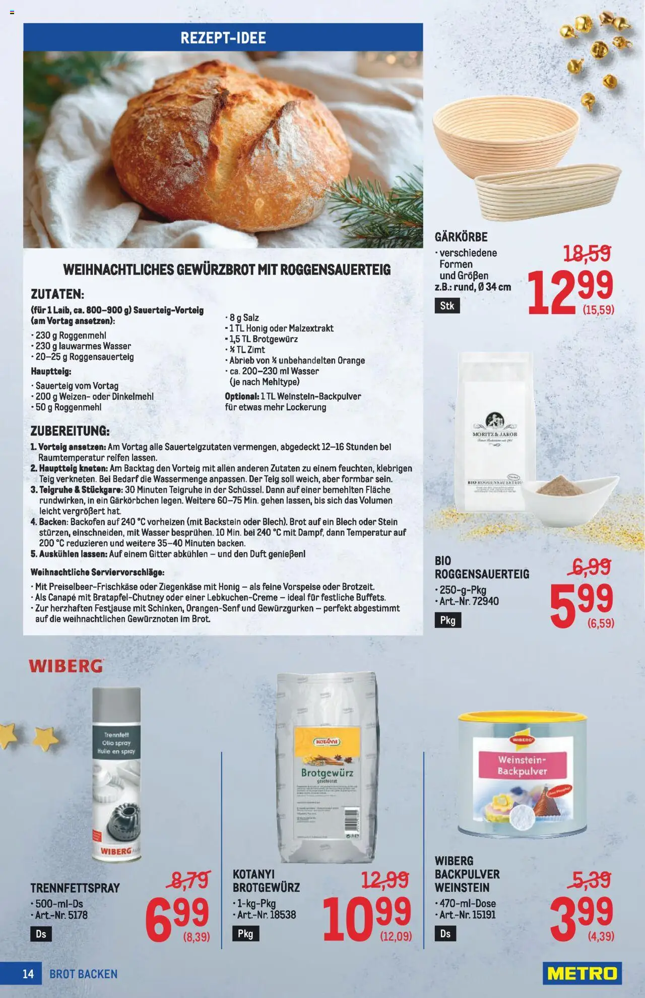 Metro Backen Spezial gültig ab 16.10.2025 | Seite: 14 | Produkte: Wasser, Salz, Duft, Brot