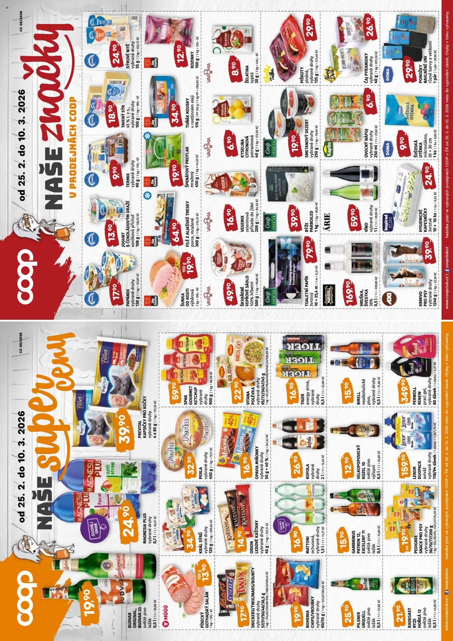 Coop leták od 25.02.2026 | Strana: 4 | Produkty: Rozinky, Sádlo, Kozel 10, Gambrinus
